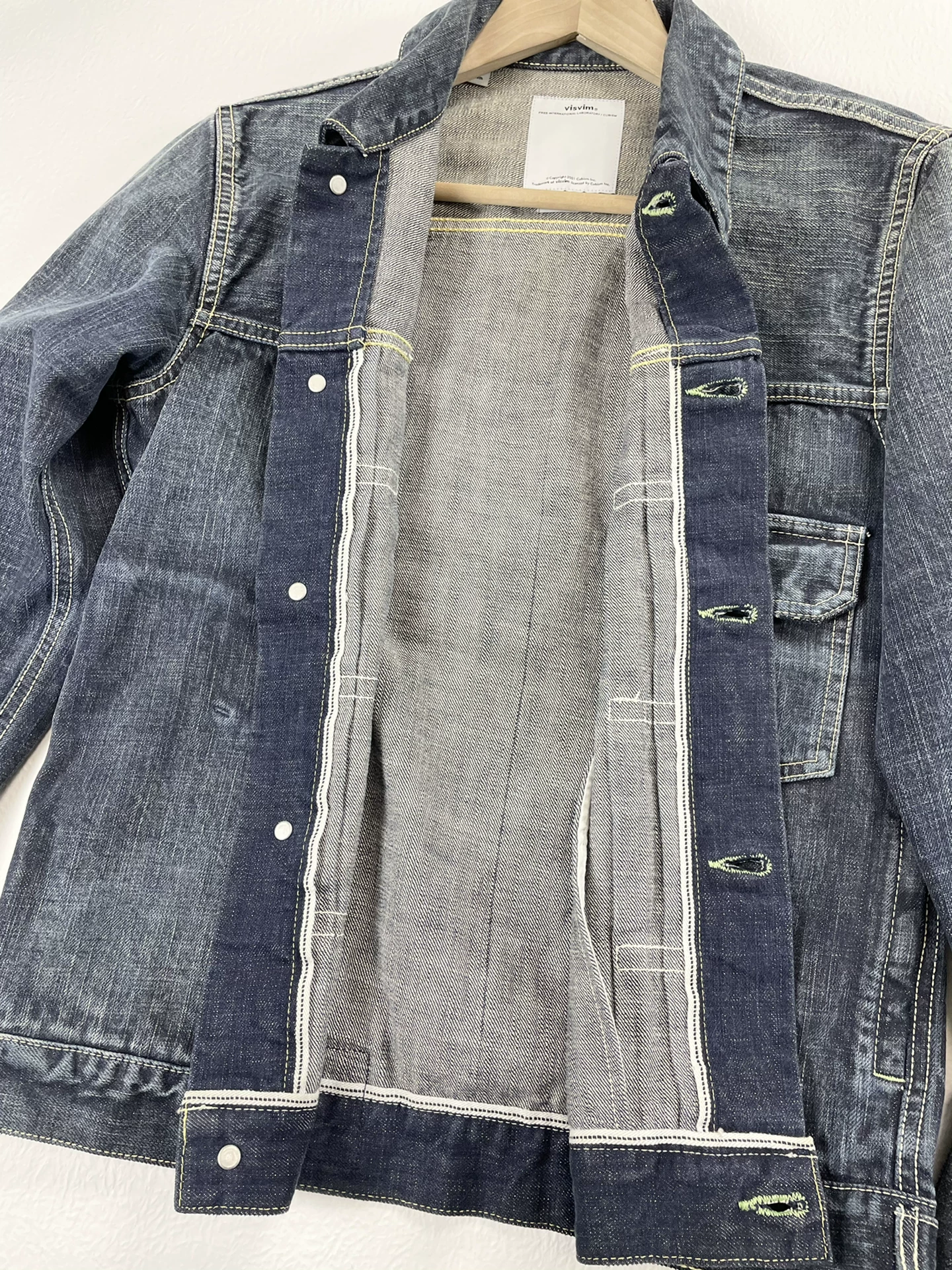 VISVIM 102 Damaged Luxsic Denim Jacket — back