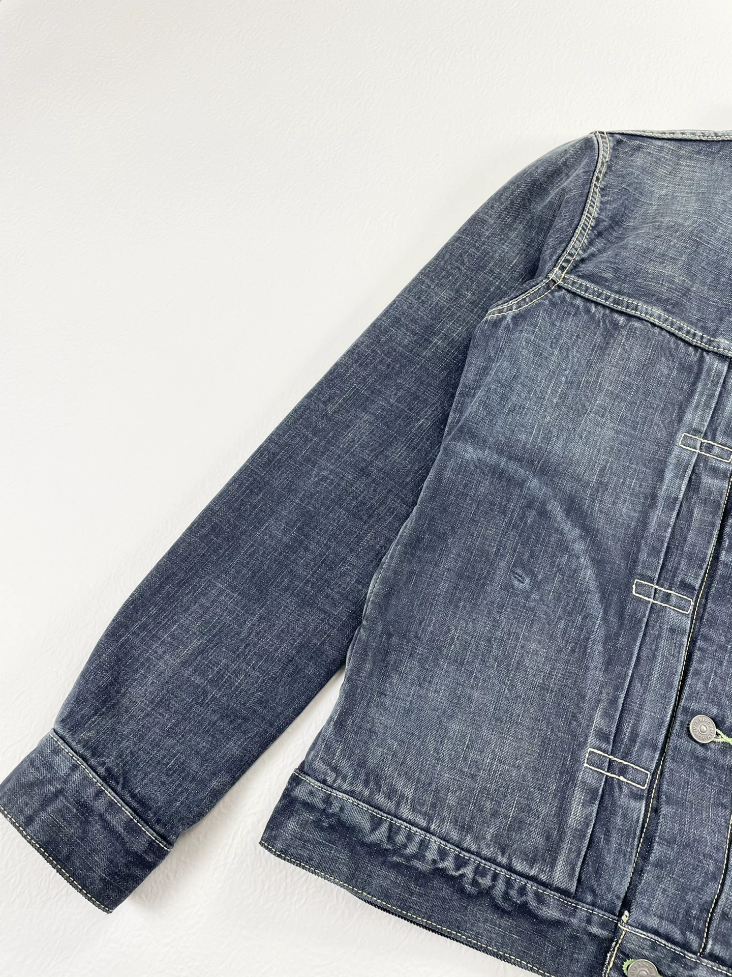 VISVIM 102 Damaged Luxsic Denim Jacket — detail