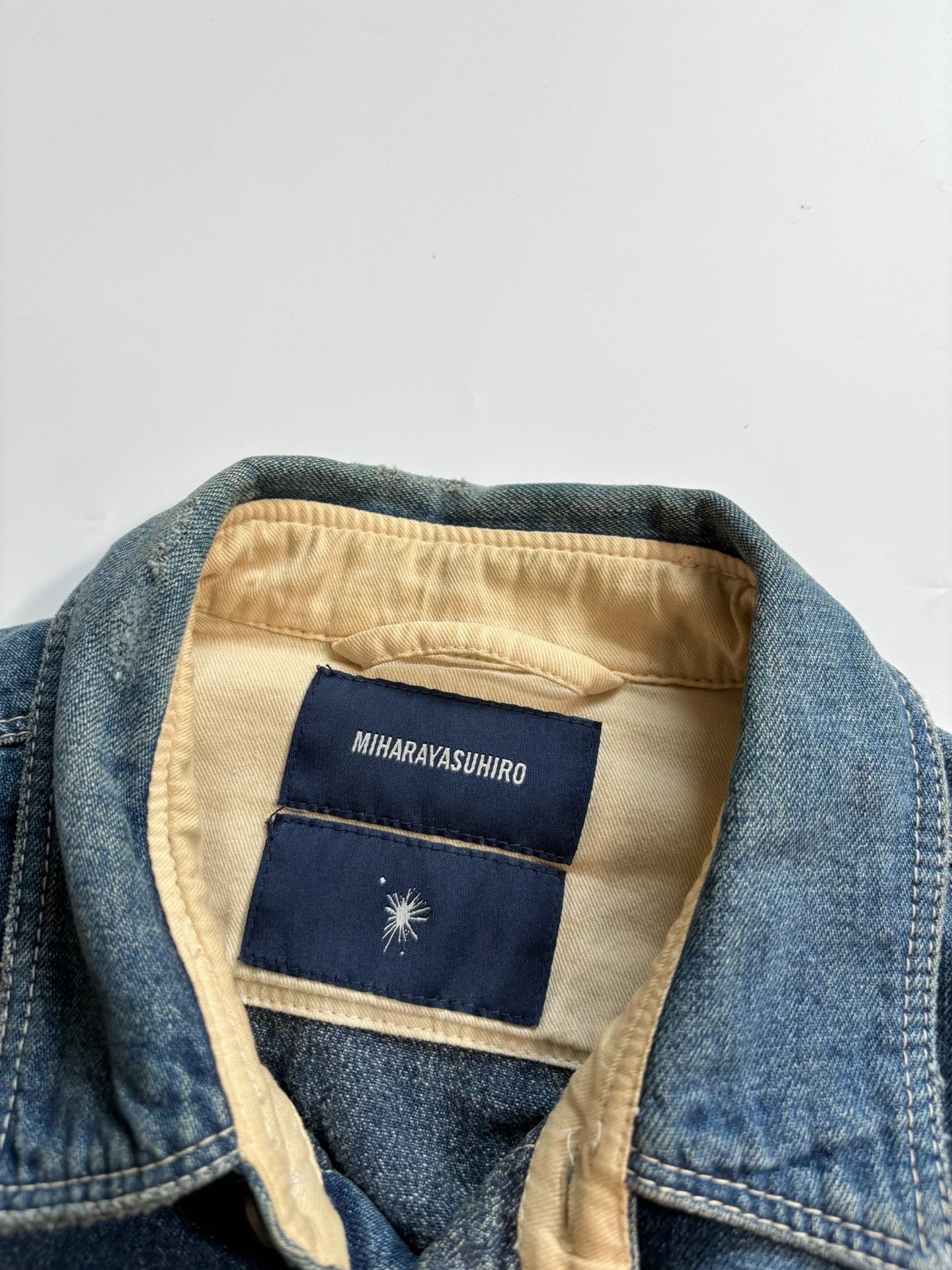 Miharayasuhiro Distressed Denim Shirt — back