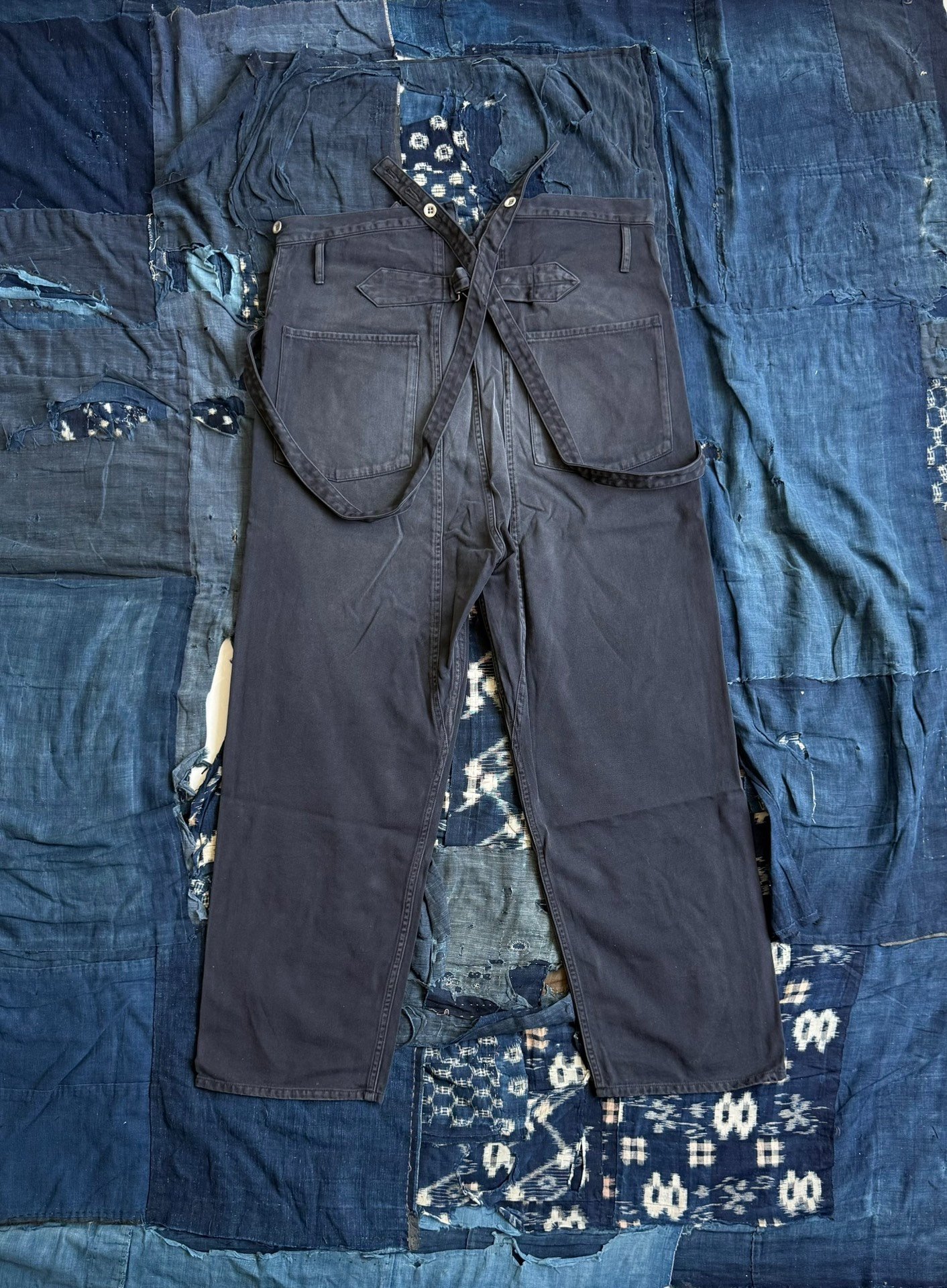 VISVIM 23SS Kafka Braces Pants DMGD — front