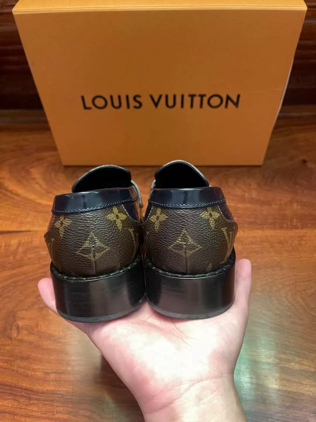 Louis Vuitton Black Patent Leather Loafers — label