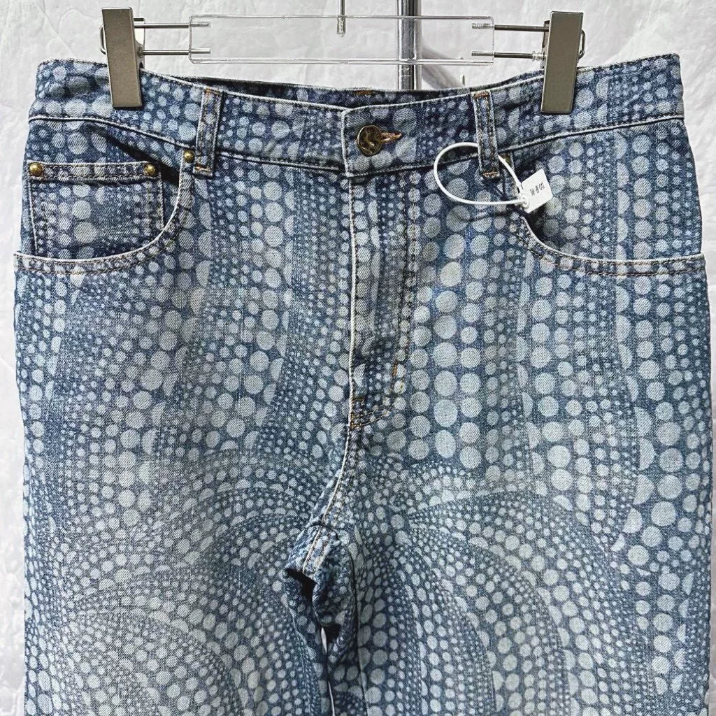 Louis Vuitton Yayoi Kusama Polka Dot Denim Pants — front