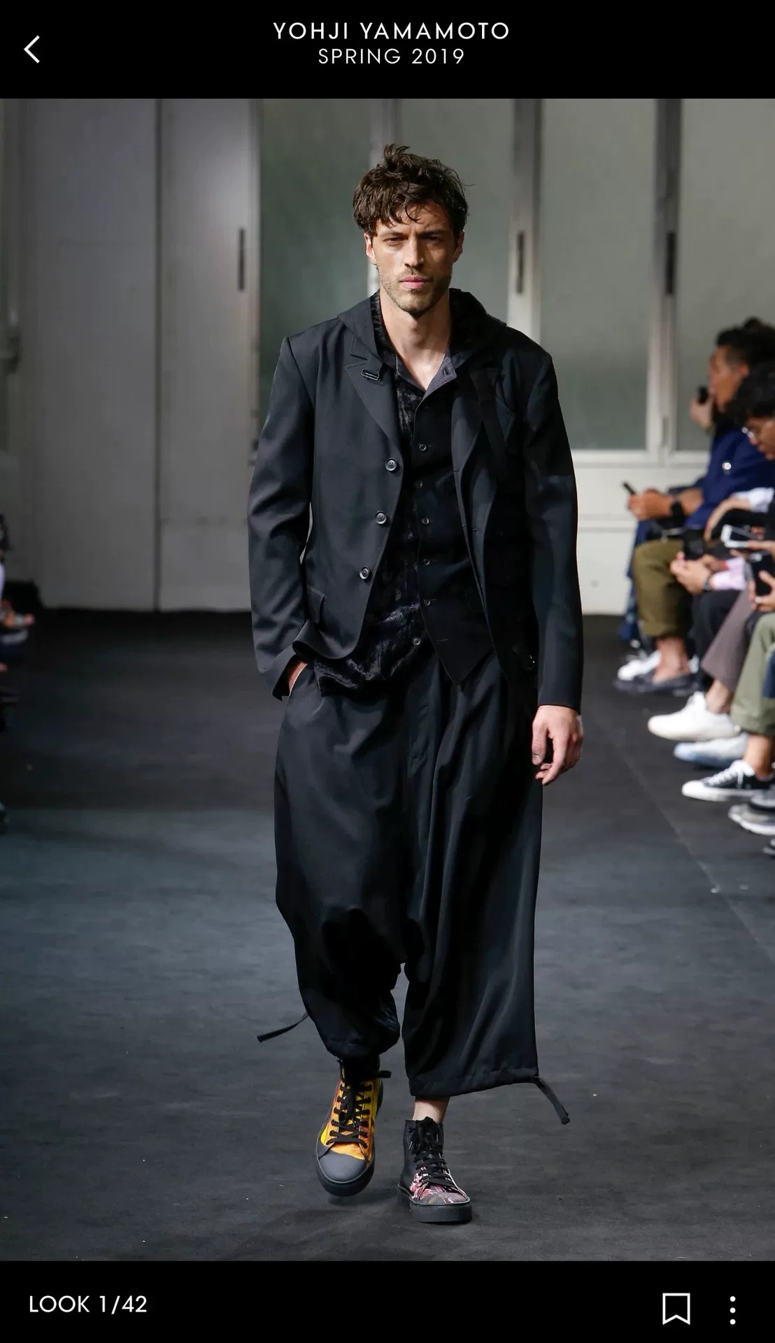 Yohji Yamamoto 19AW Asymmetrical Velvet Vest — front