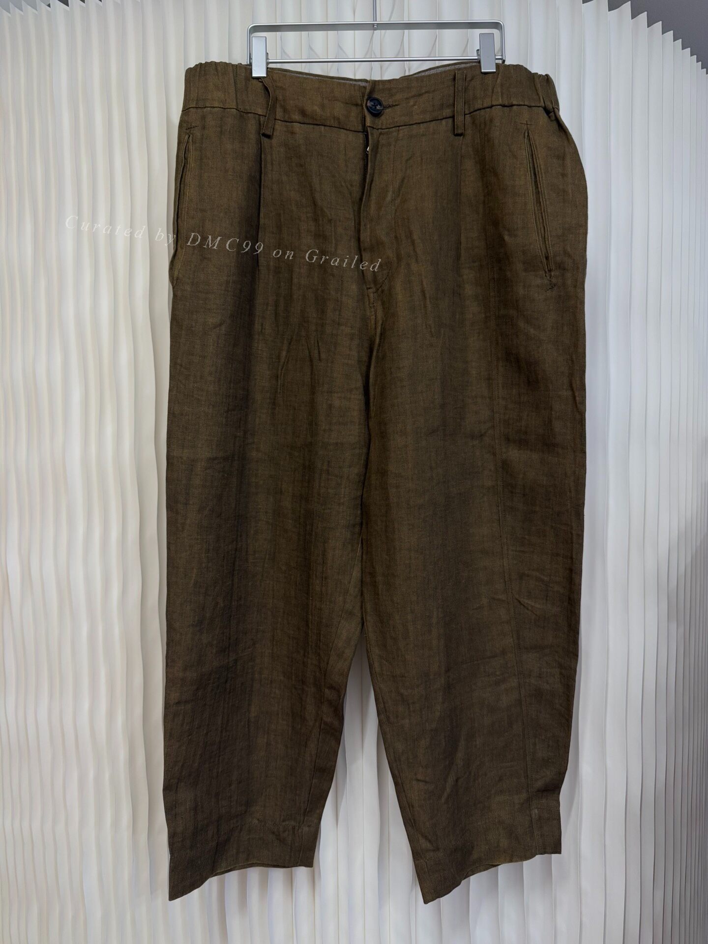 Ziggy Chen 22ss Linen Wide-Leg Pants
