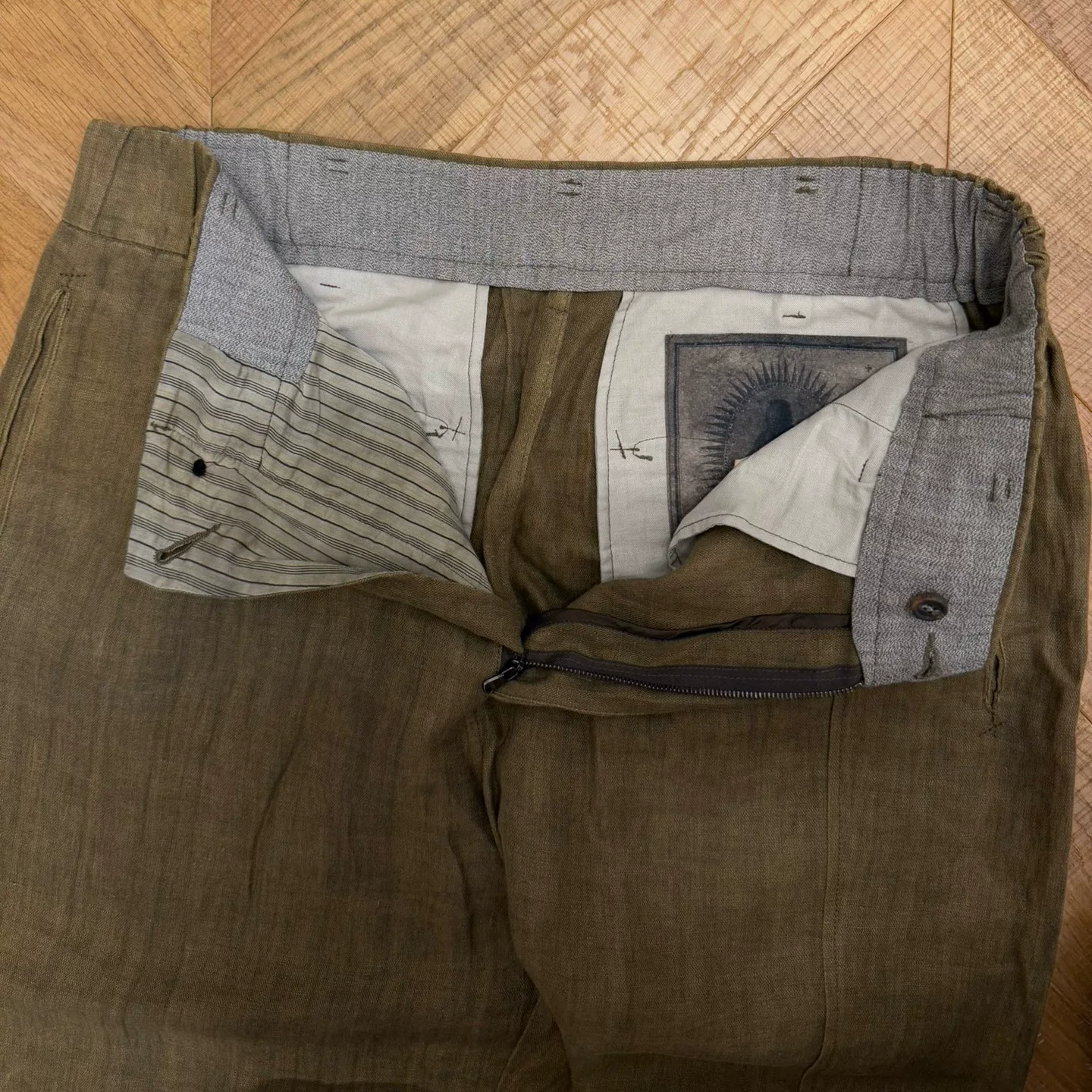 Ziggy Chen 22ss Linen Wide-Leg Pants — back