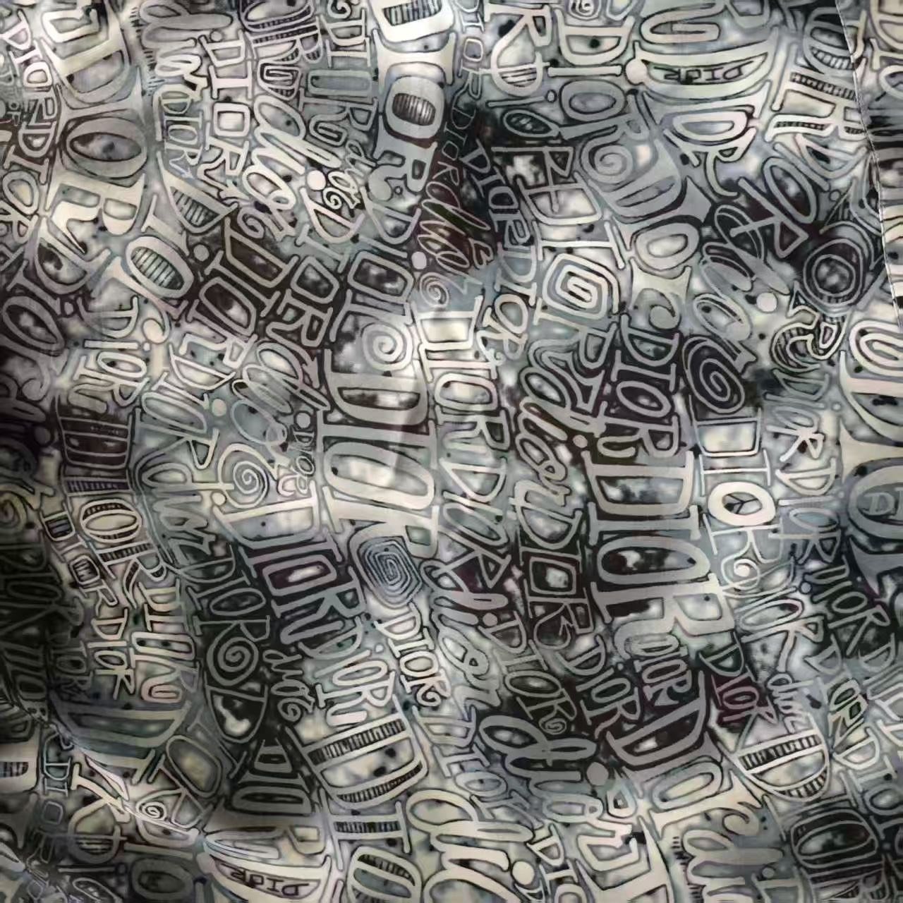 Dior Stussy Graffiti Short-Sleeve Shirt — detail