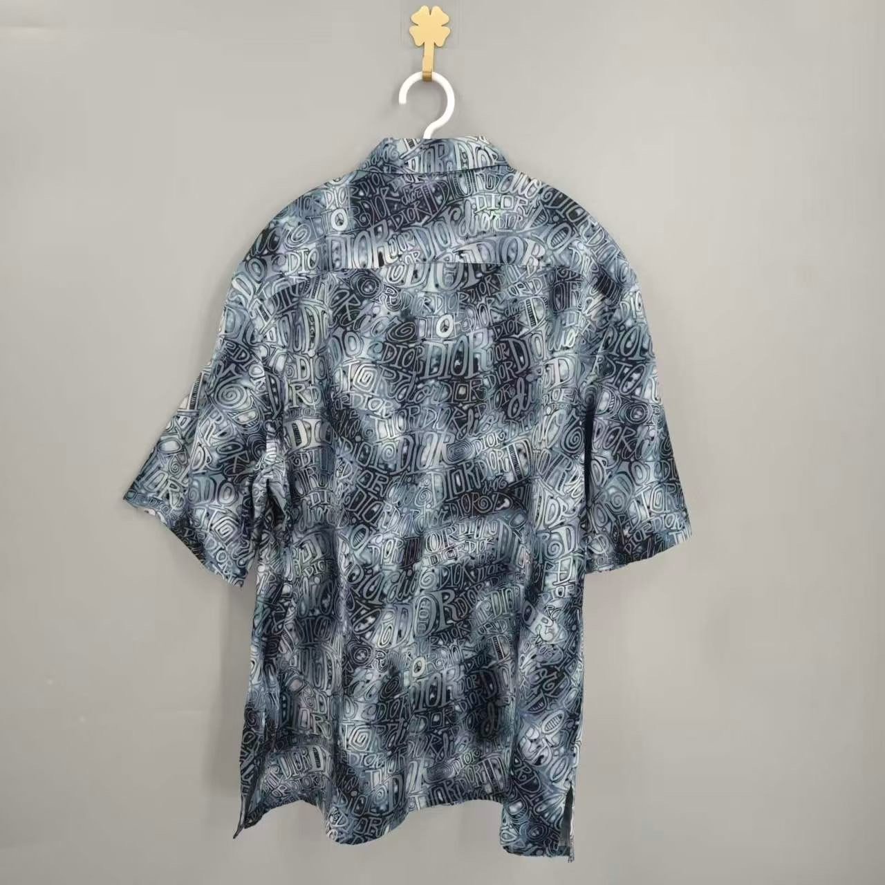 Dior Stussy Graffiti Short-Sleeve Shirt — front