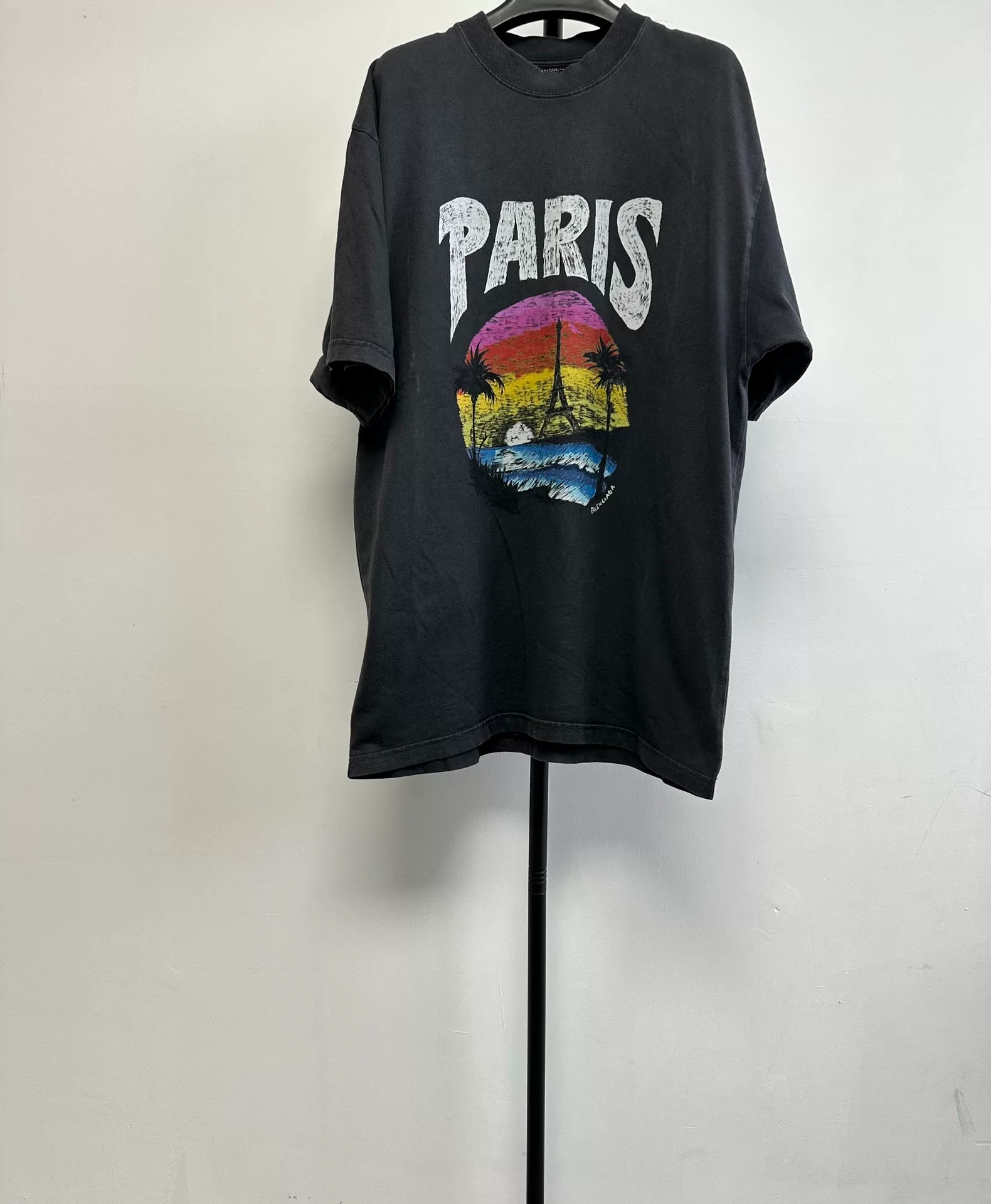 Balenciaga PARIS Eiffel Tower Print T-Shirt