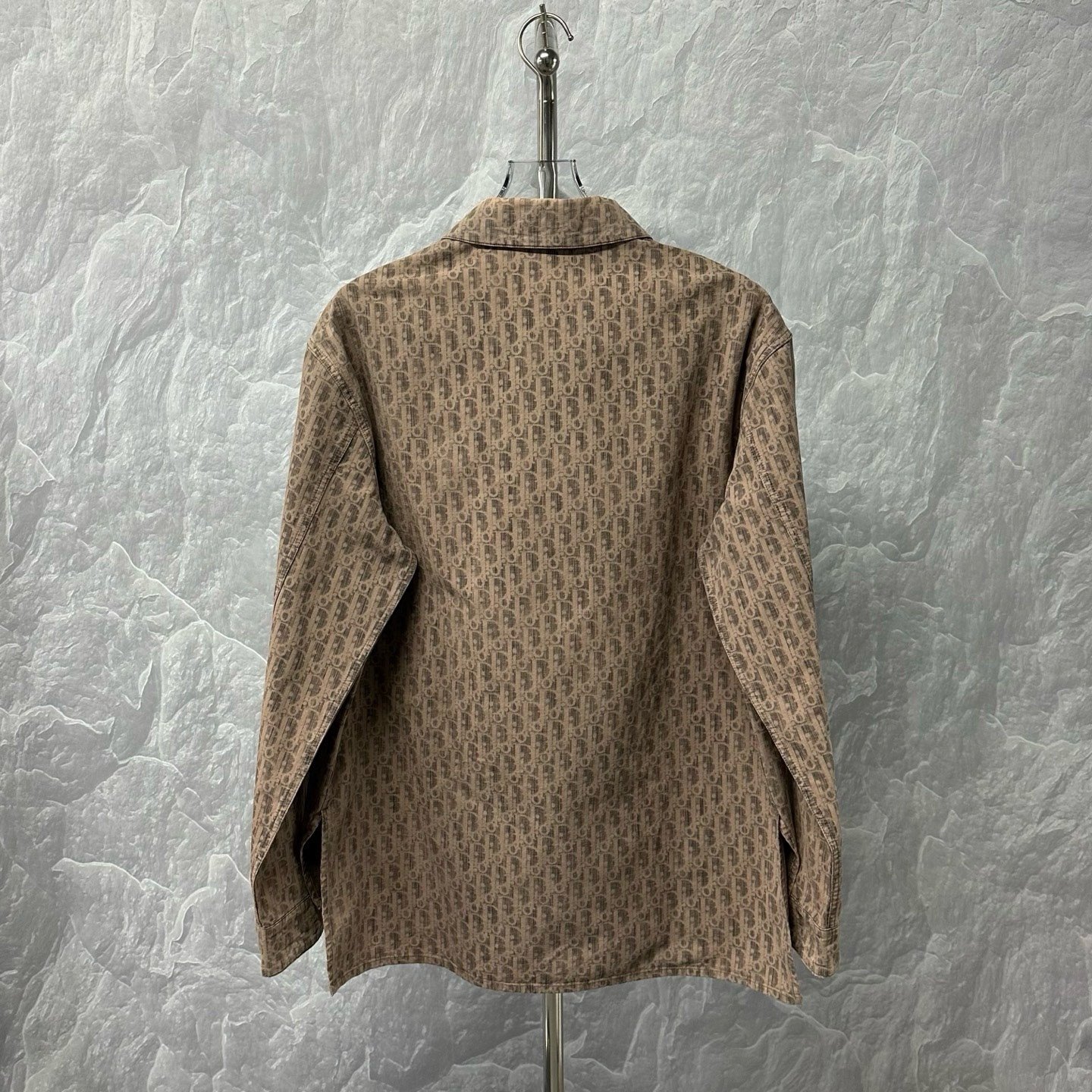 Dior Monogram Denim Long-Sleeve Shirt — back