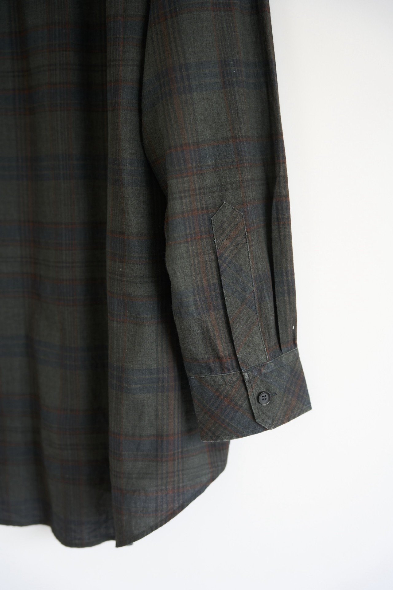 Yohji Yamamoto 24SS Plaid Zip Shirt — label
