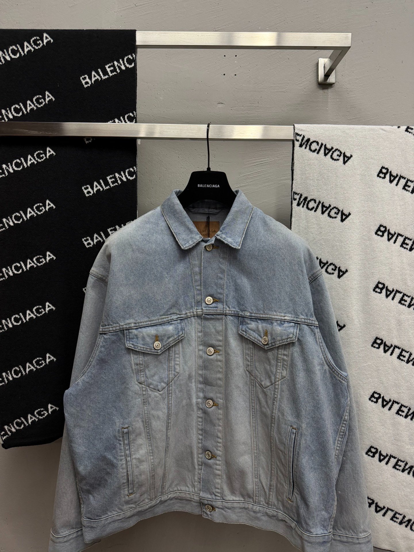 Balenciaga SS26 Tape Denim Jacket — detail