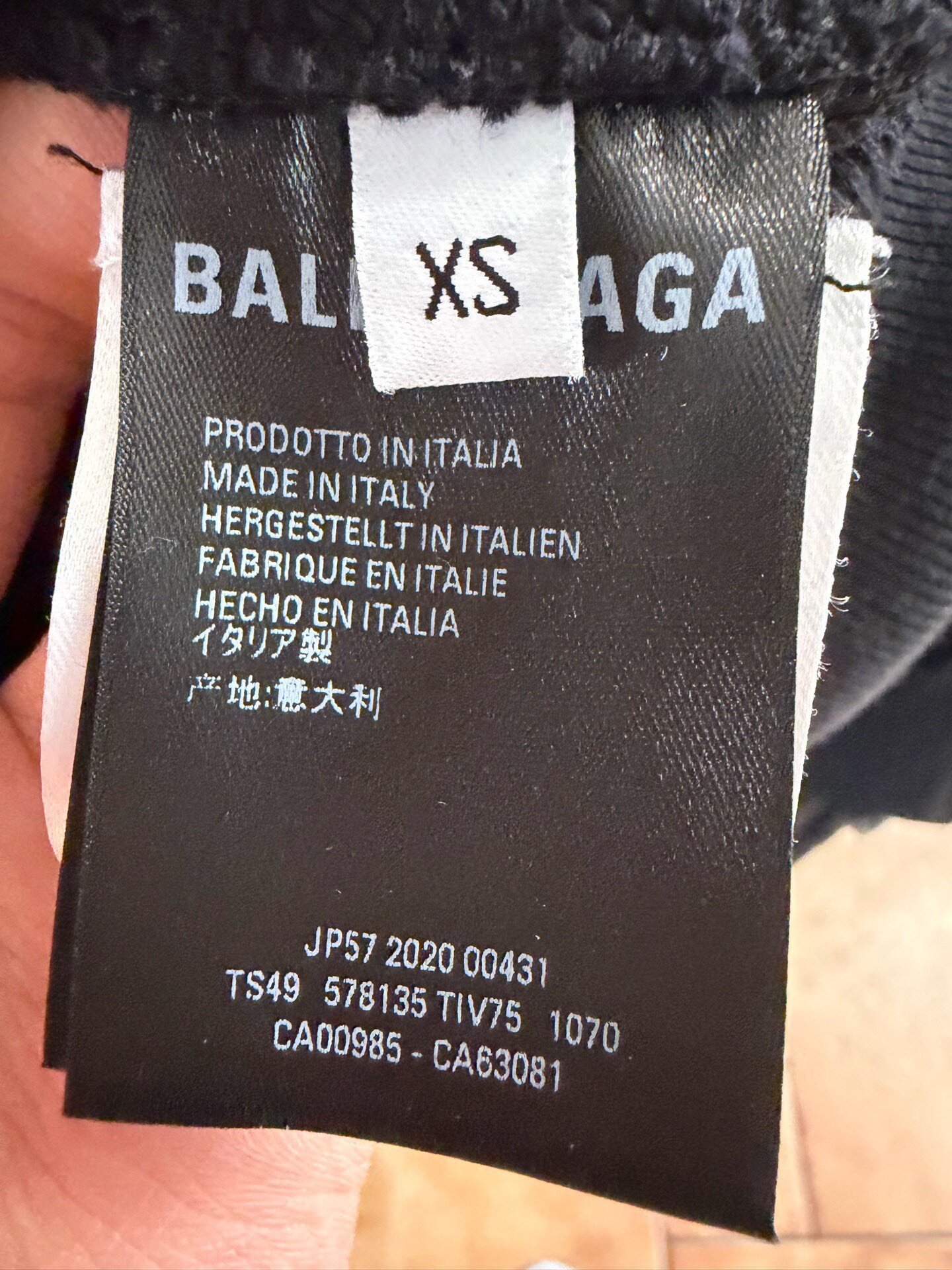 Balenciaga CREW Black Hoodie — back