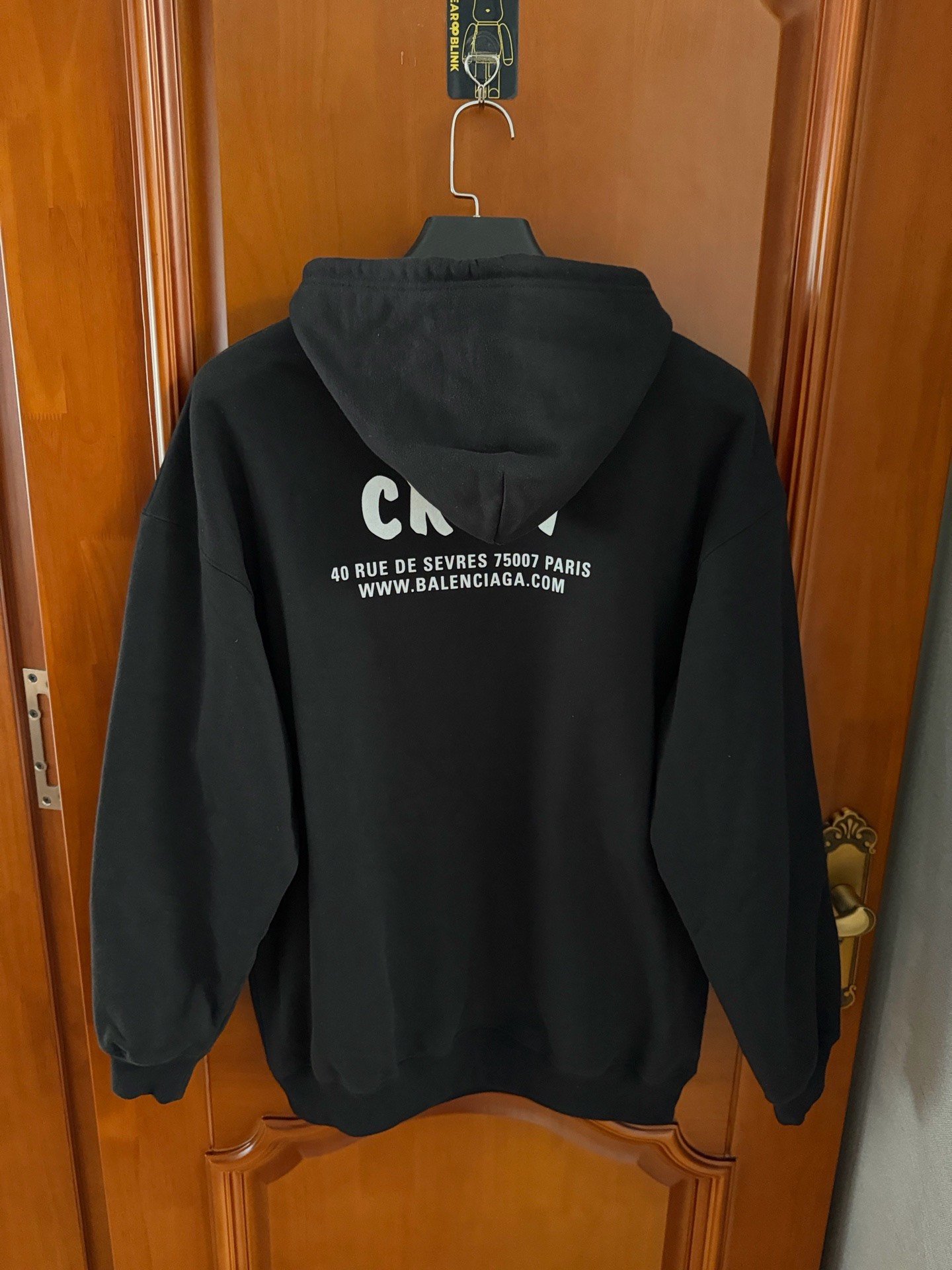 Balenciaga CREW Black Hoodie — front