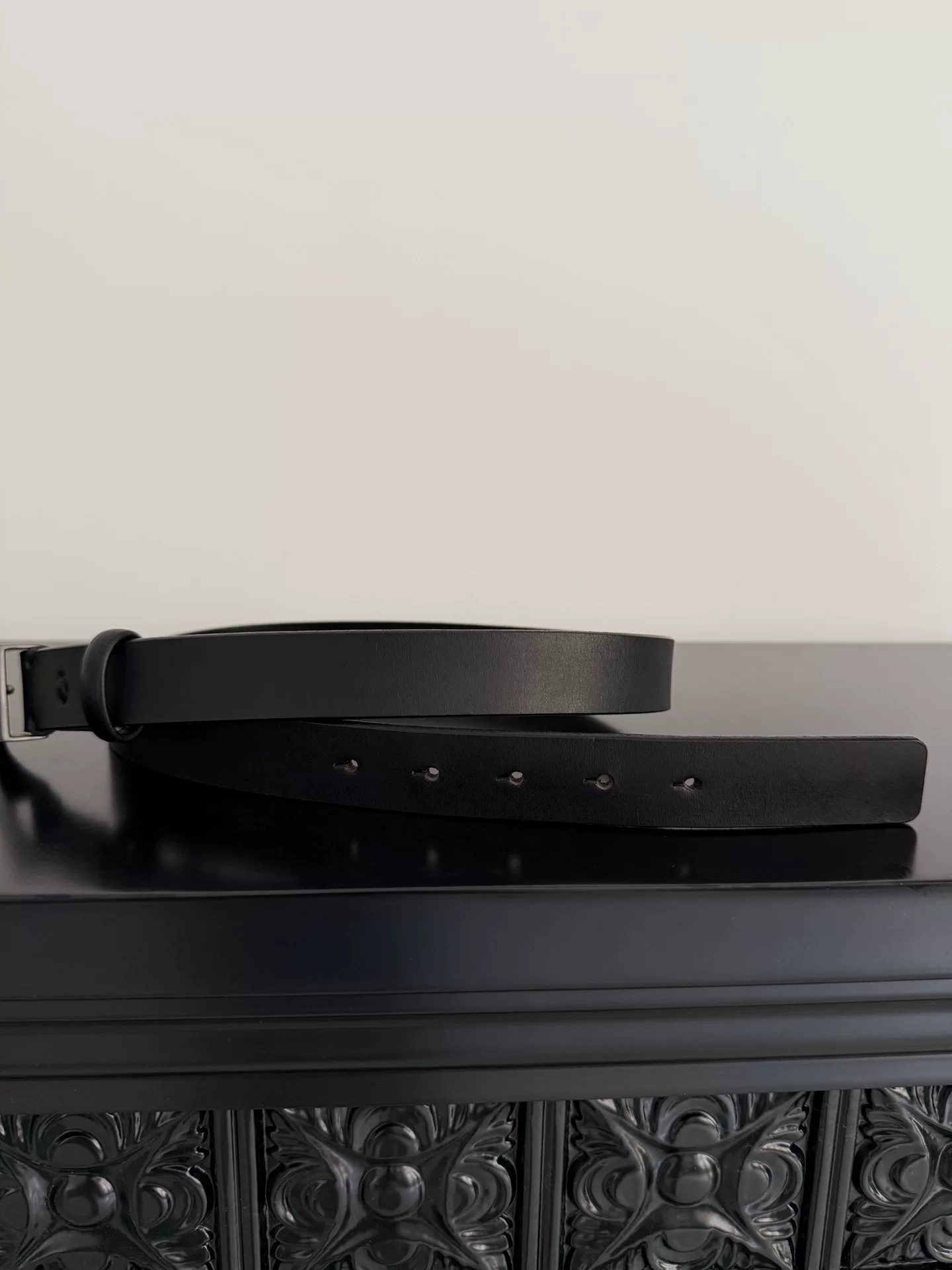 Jean Paul Gaultier Logo Buckle Leather Belt — detail