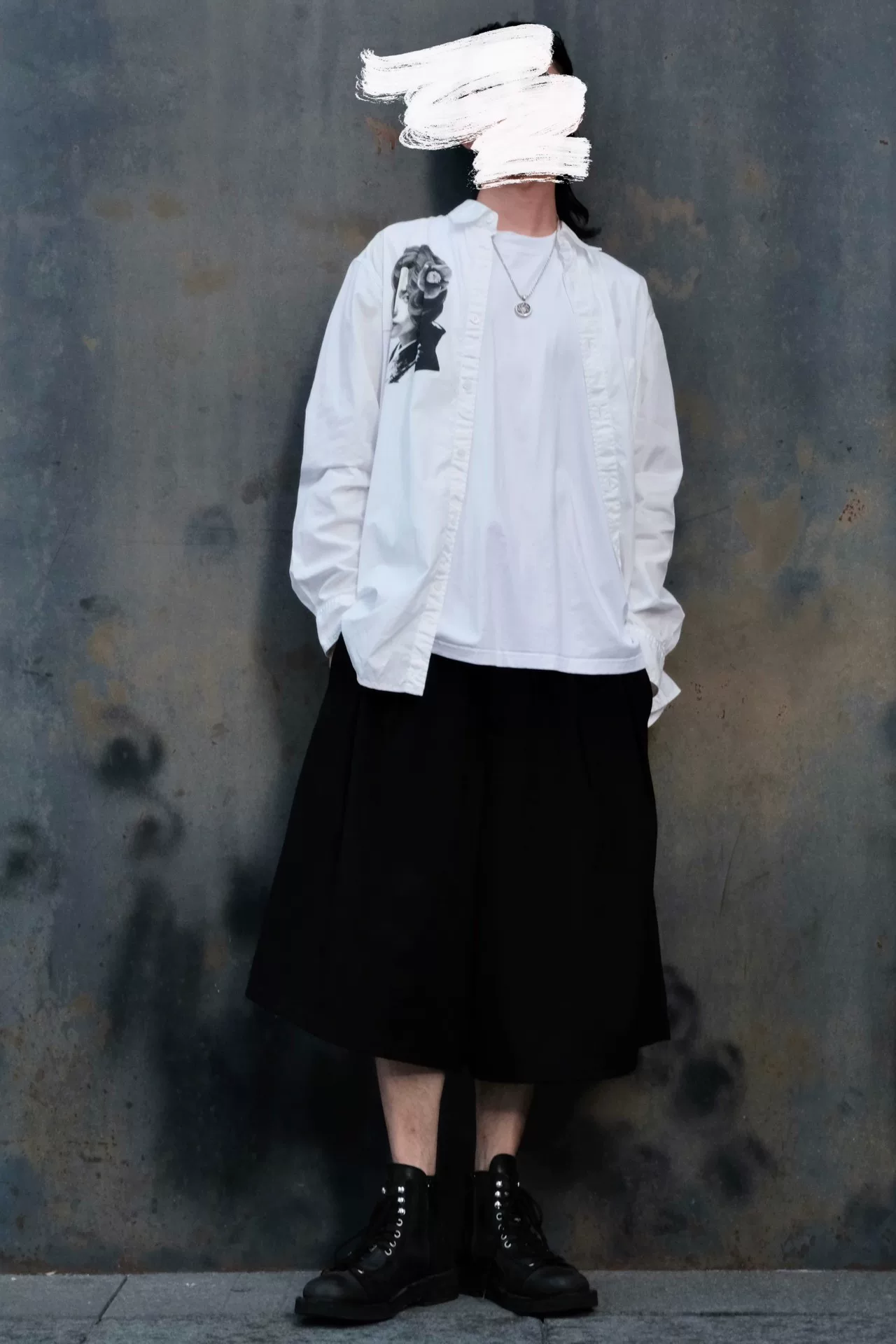 Yohji Yamamoto 21SS Smoking Woman White Shirt — detail