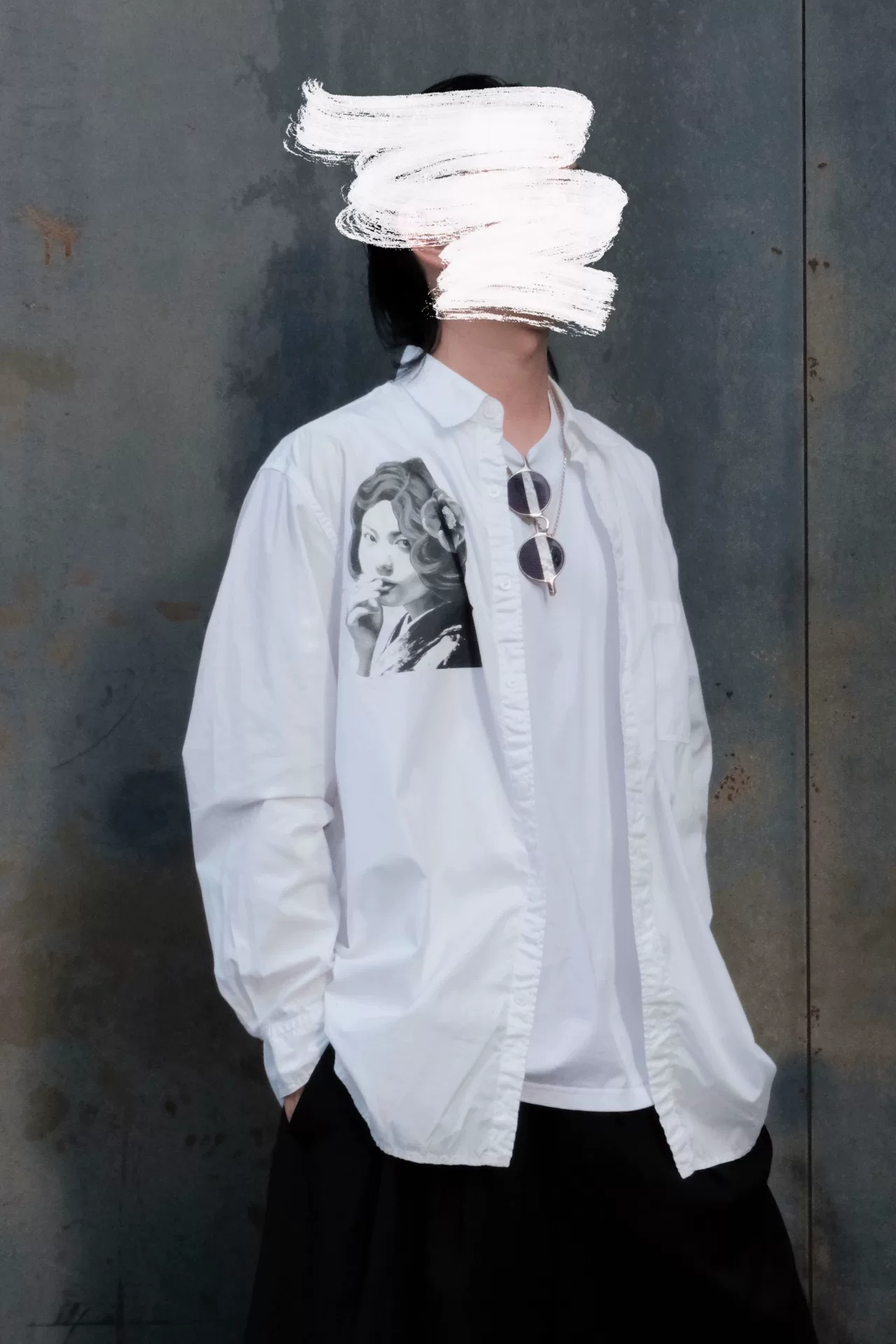 Yohji Yamamoto 21SS Smoking Woman White Shirt — back