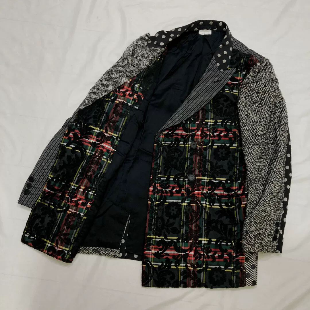 Comme des Garçons FW2012 Patchwork Runway Coat — detail