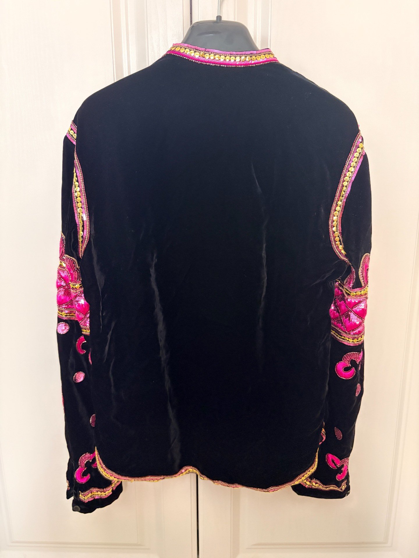 Saint Laurent 18FW Ethnic Velvet Shirt — front