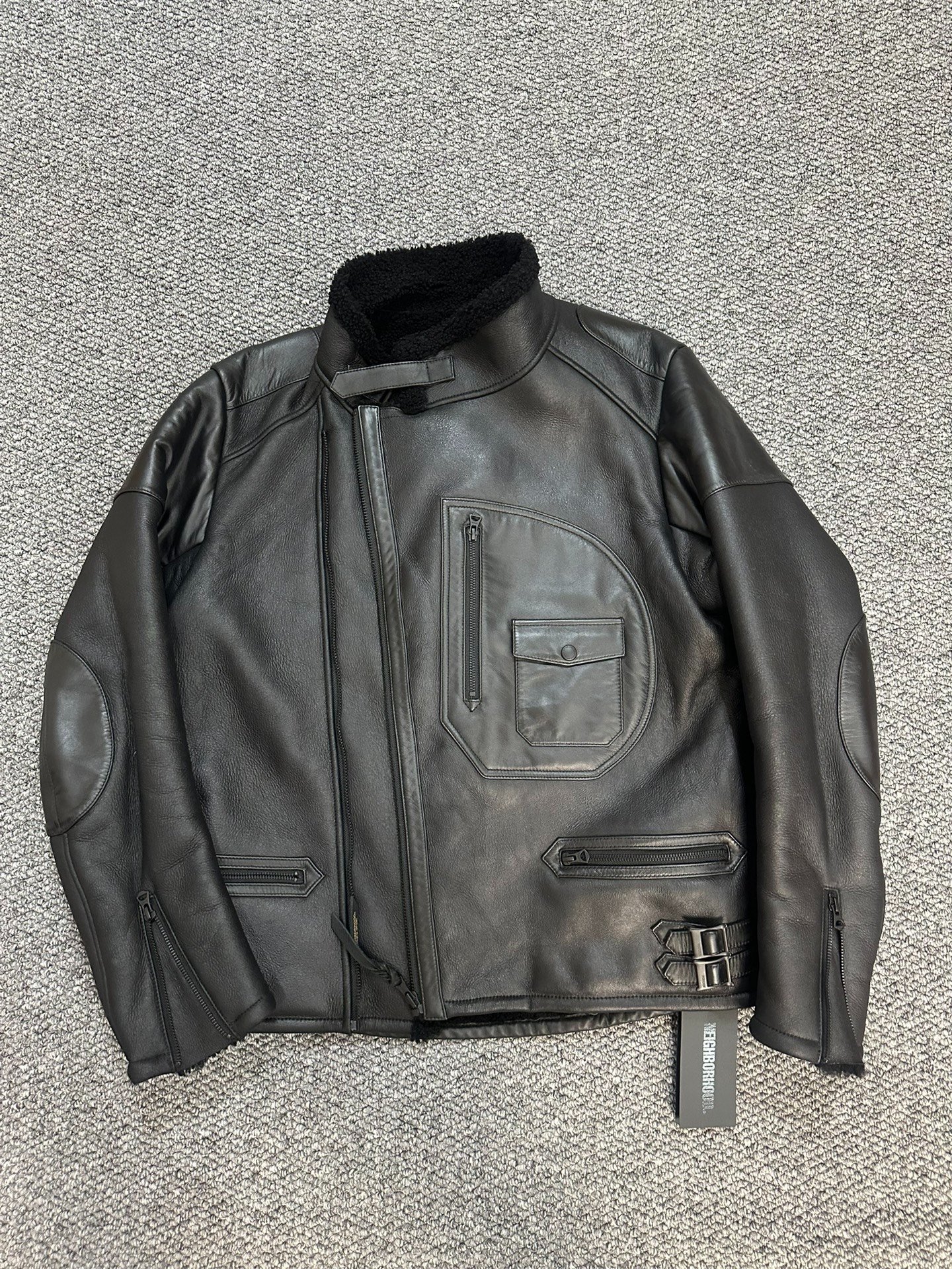 Neighborhood Fur-Leather Jacket