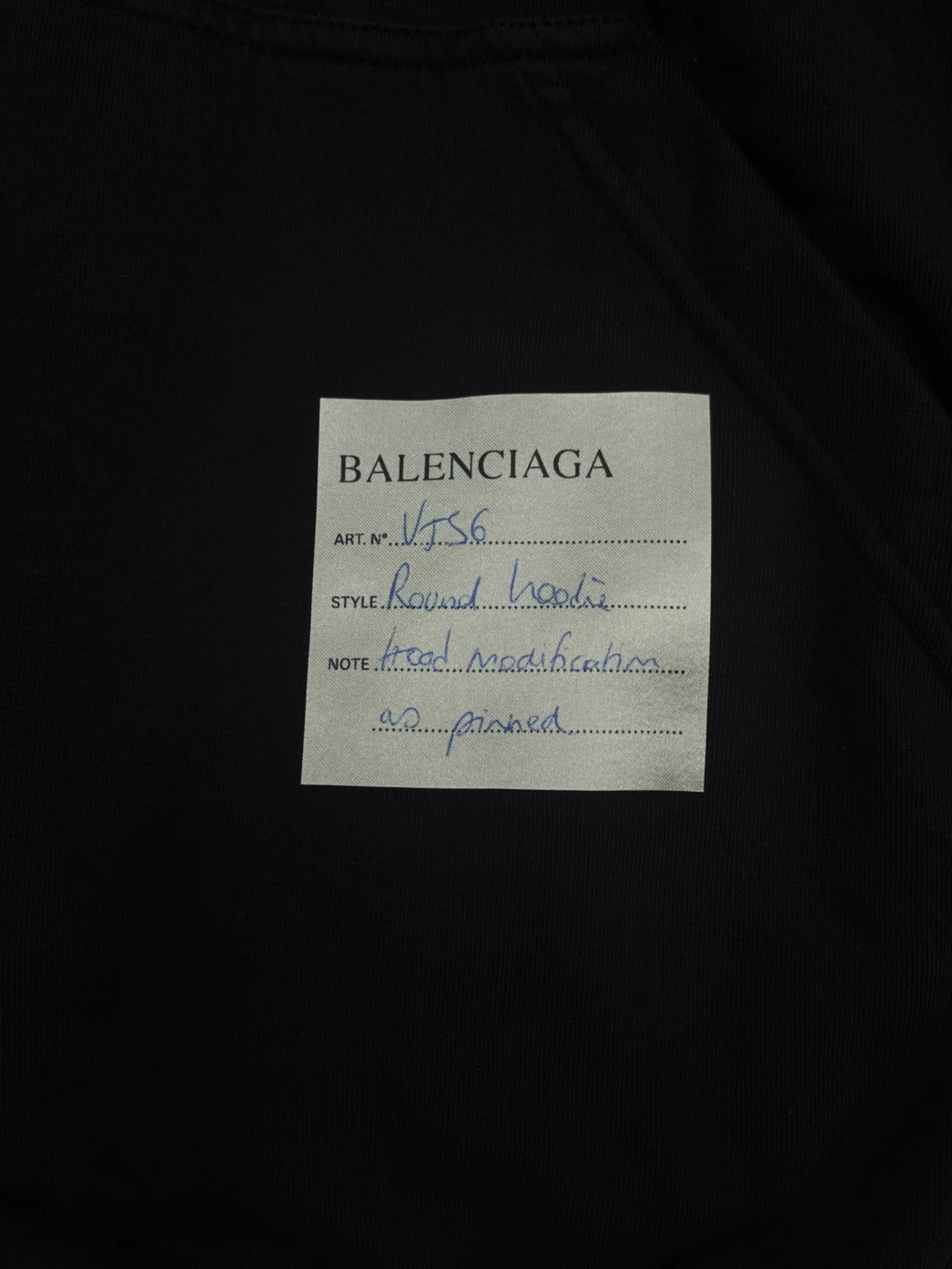 Balenciaga Sticky Note Hoodie — detail