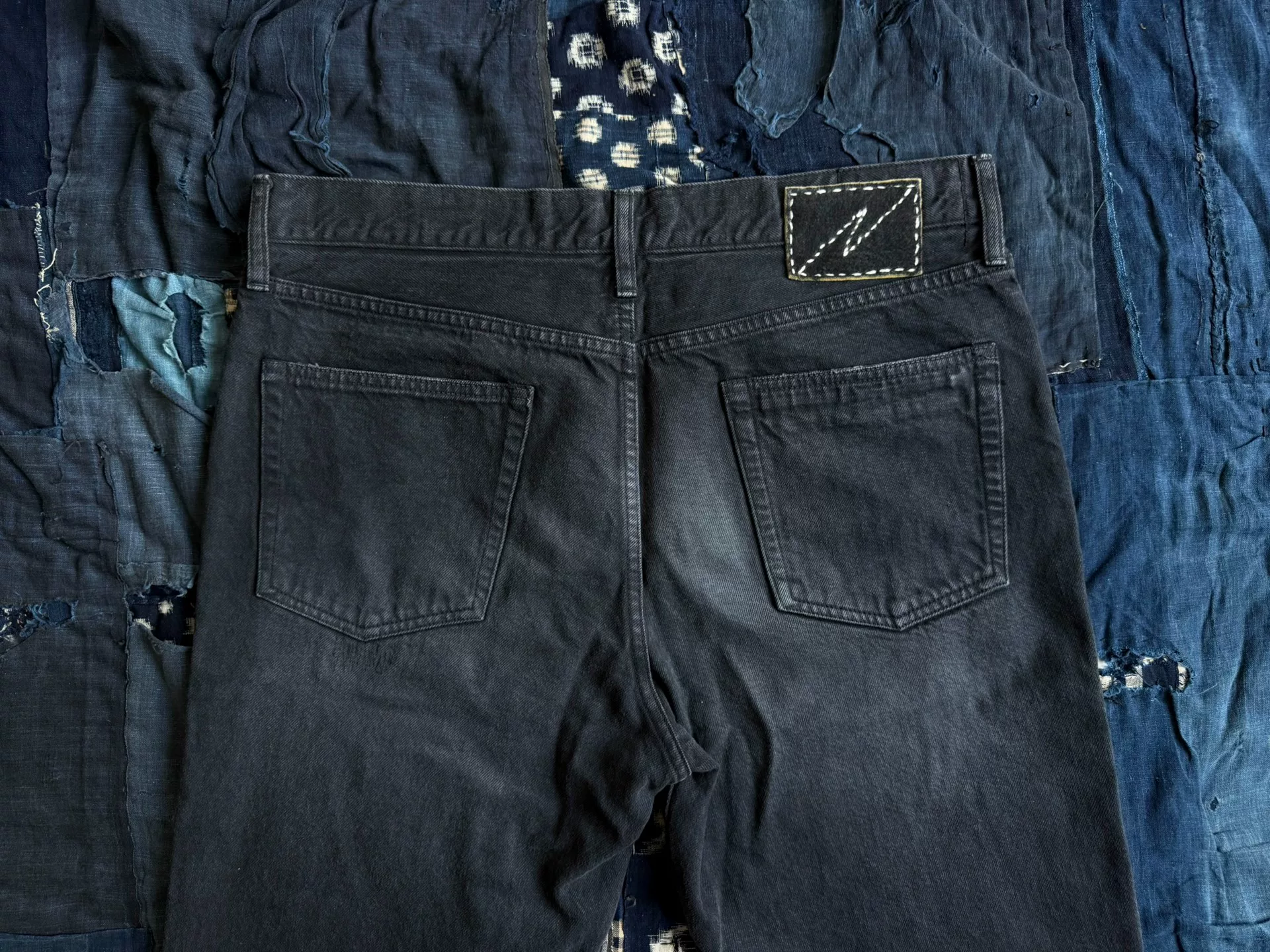 VISVIM Social Sculpture 10 Black Damaged Jeans — back