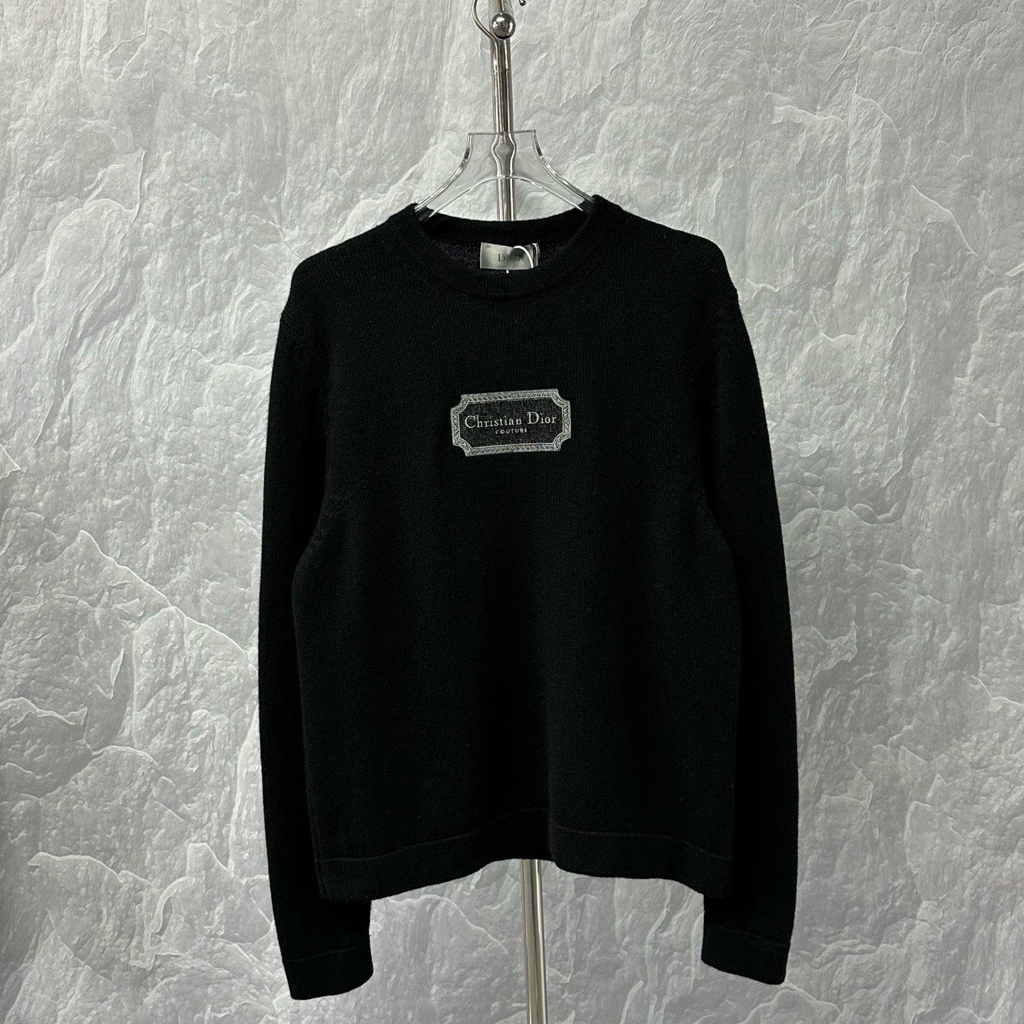 Christian Dior Embroidered Logo Crewneck Sweater