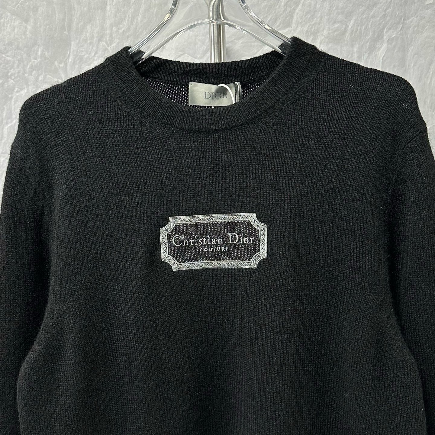 Christian Dior Embroidered Logo Crewneck Sweater — front