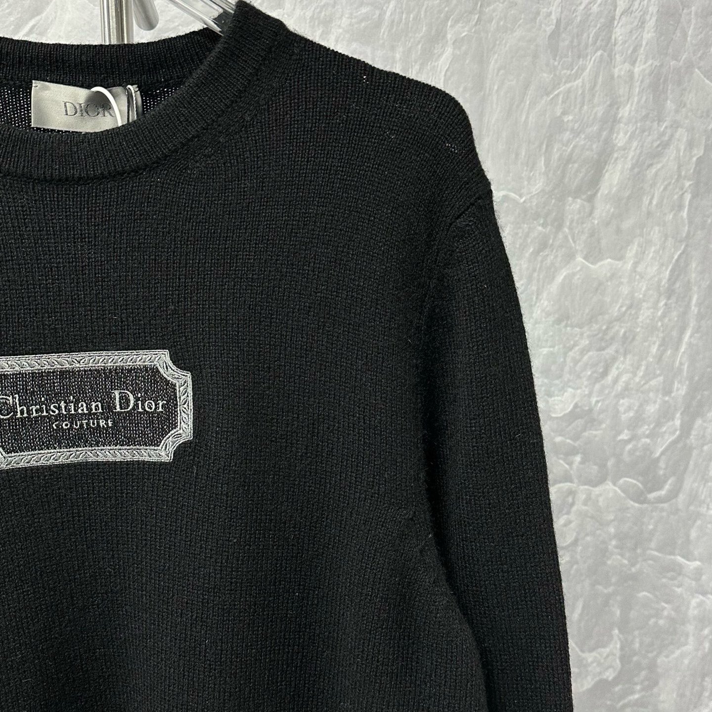 Christian Dior Embroidered Logo Crewneck Sweater — detail