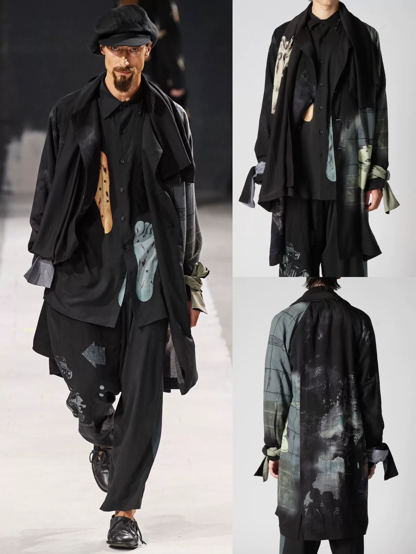Yohji Yamamoto 24SS Silk Shawl Coat