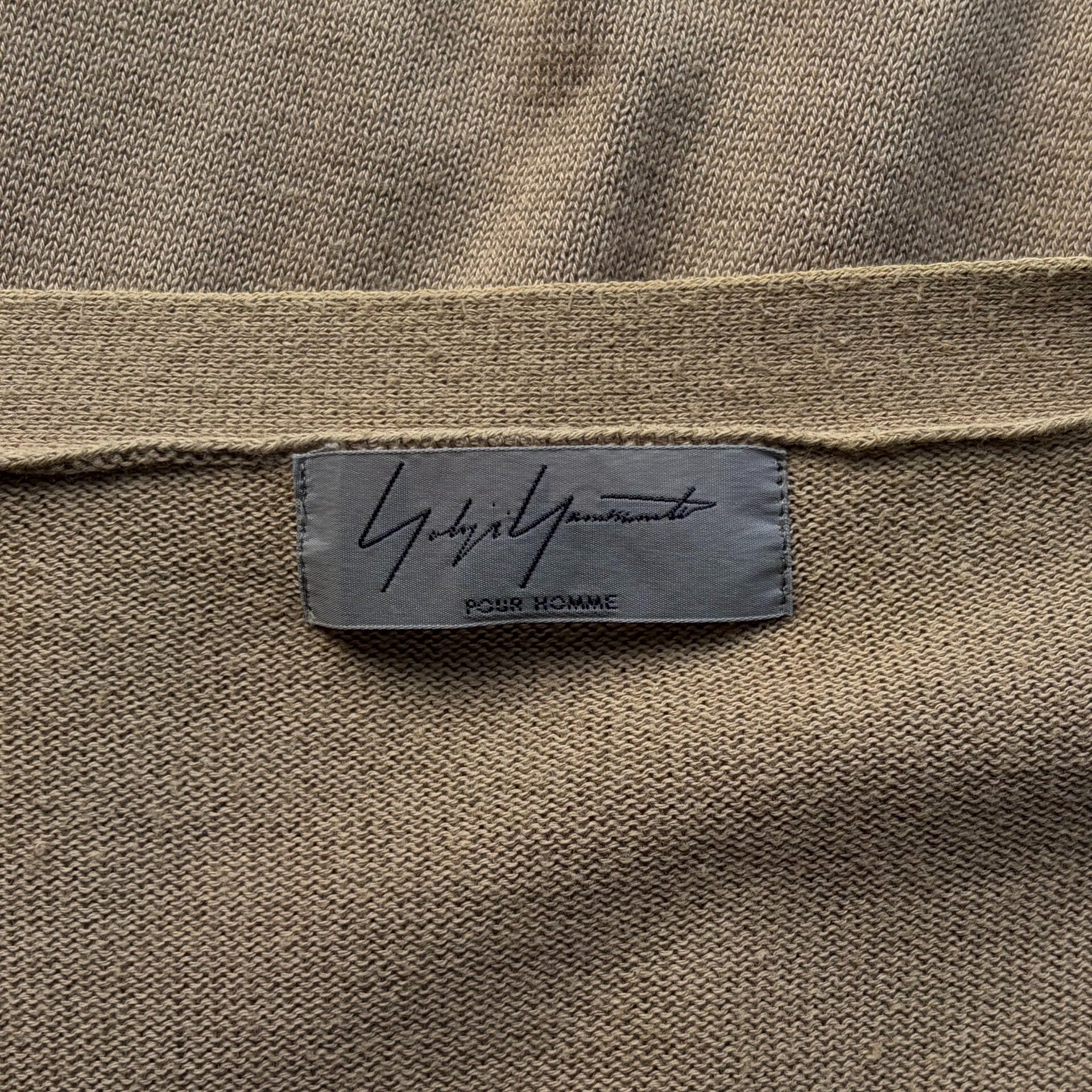 Yohji Yamamoto 05SS Camel Zip Cardigan — back