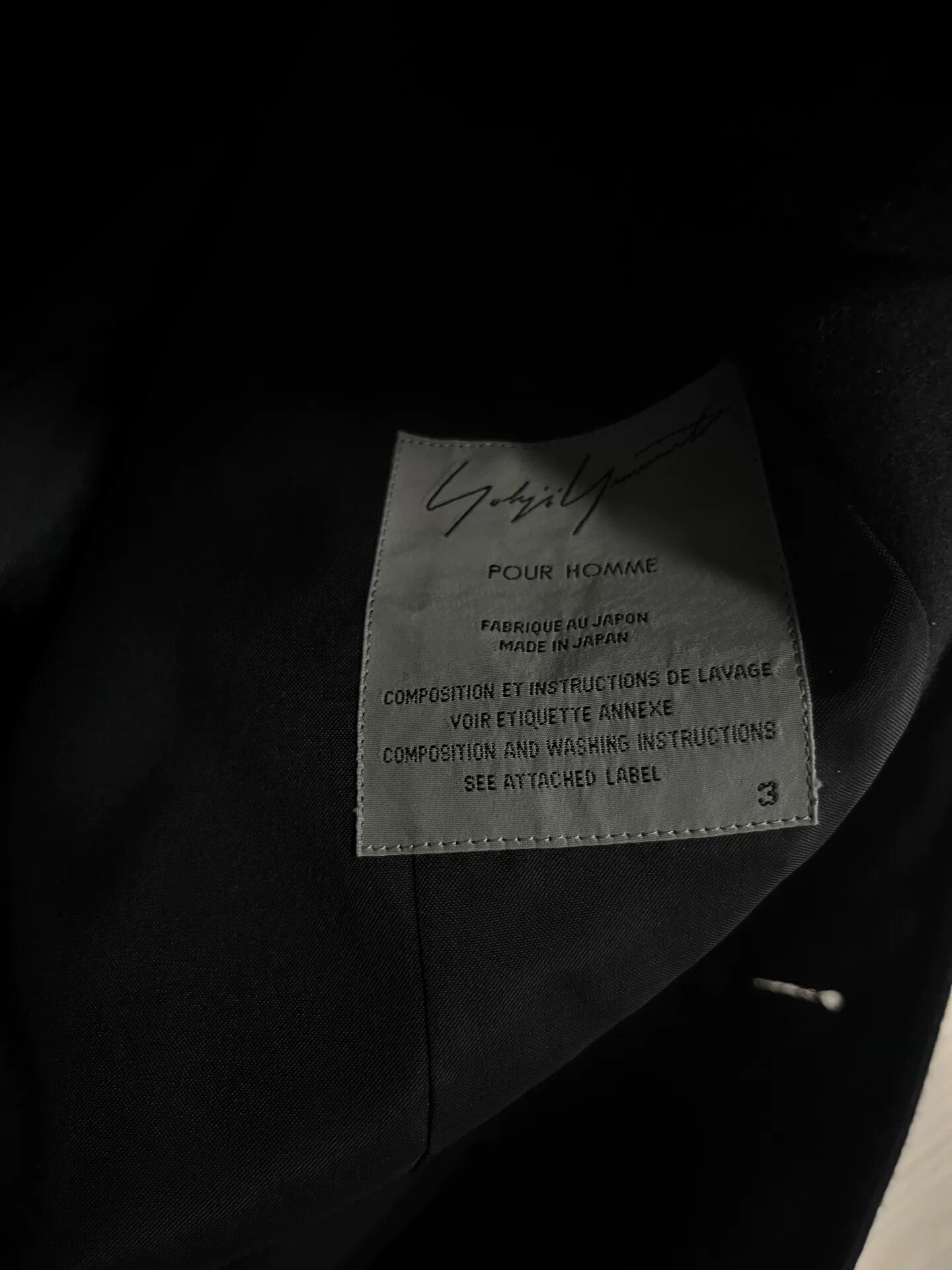 Yohji Yamamoto 06AW Baroque Note Coat — detail