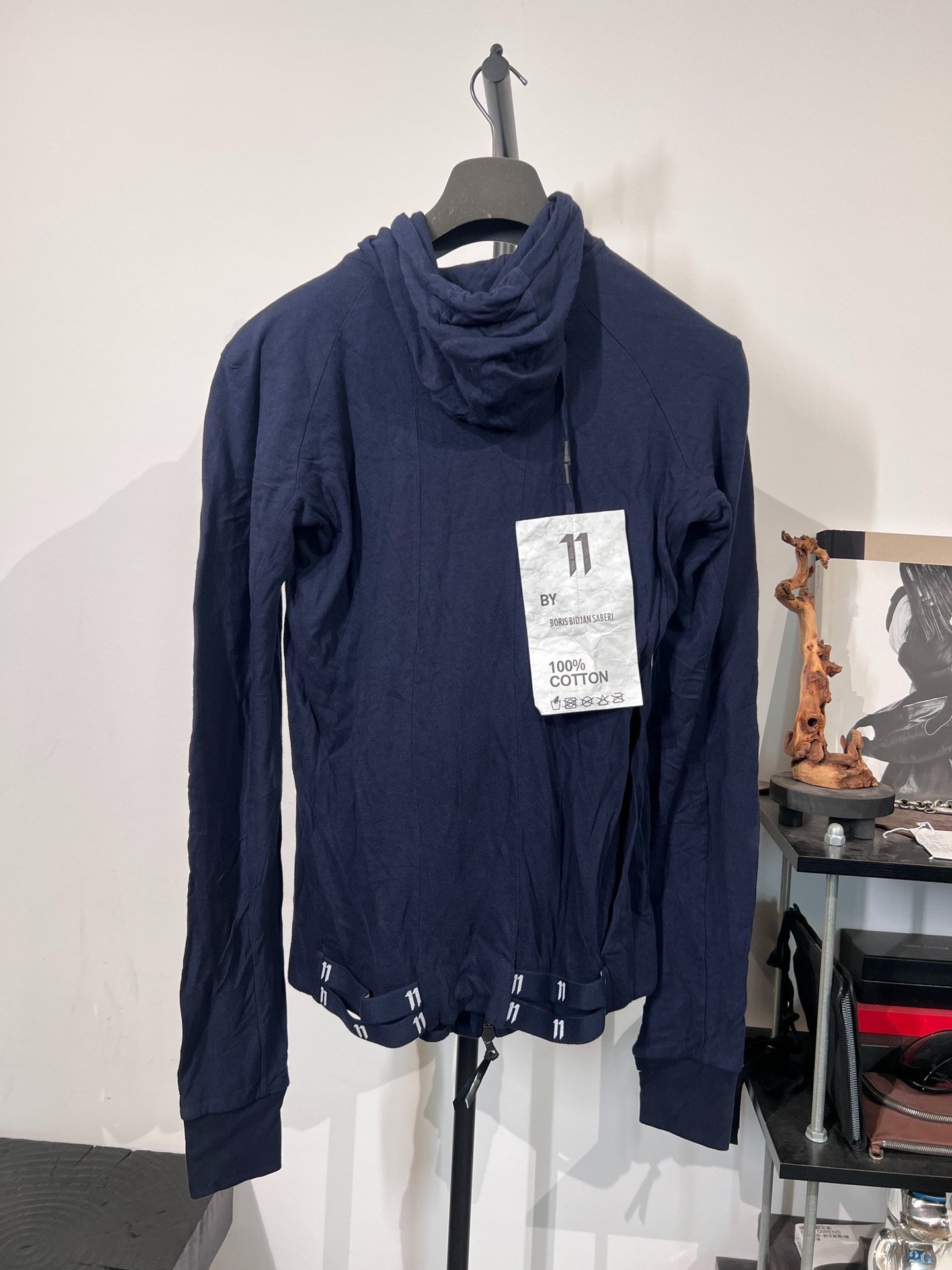 Boris Bidjan Saberi 11by BBS Hooded Zip Sweatshirt — front