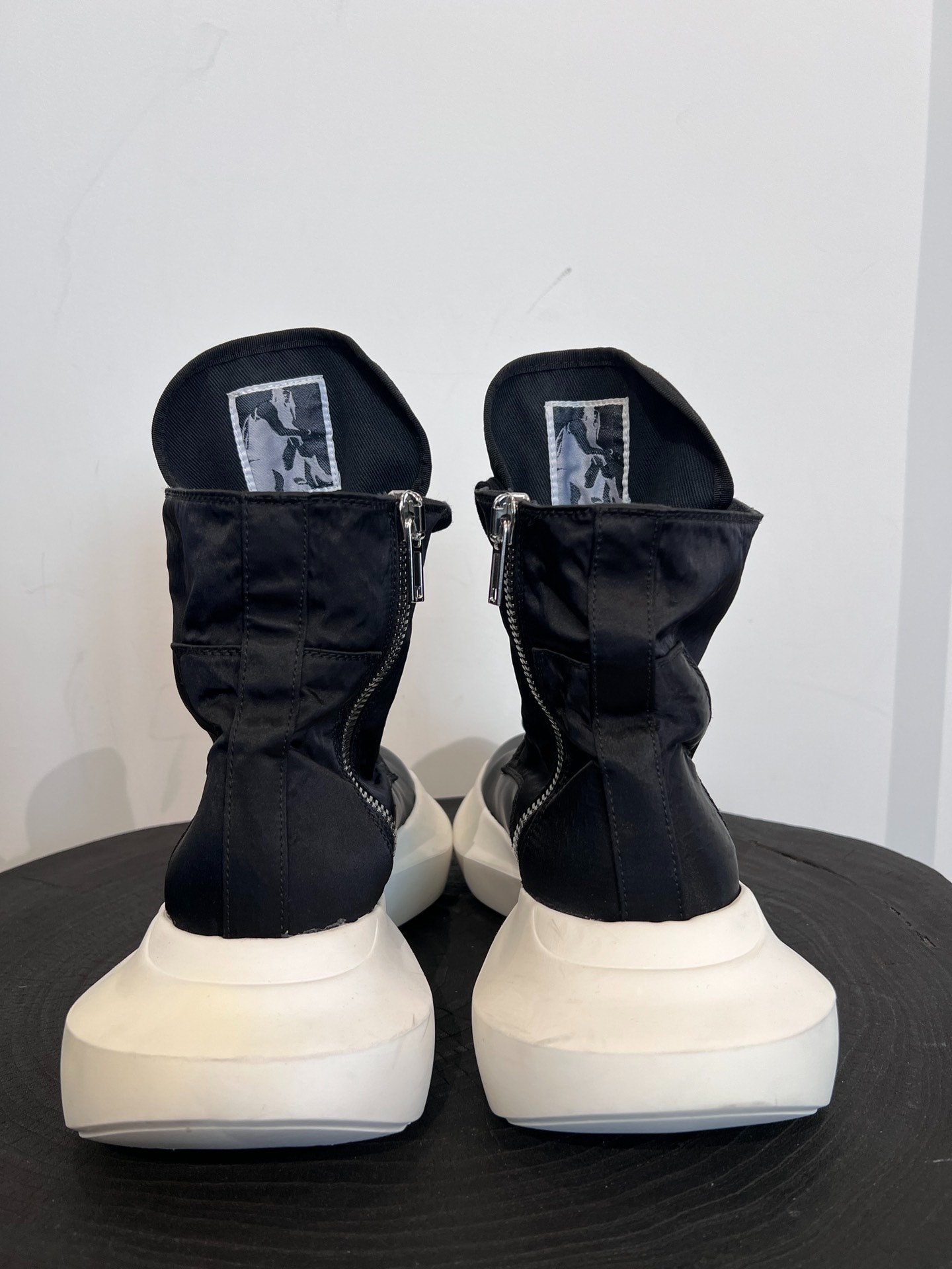 Rick Owens Drkshdw Nylon High-Top Sneakers — back