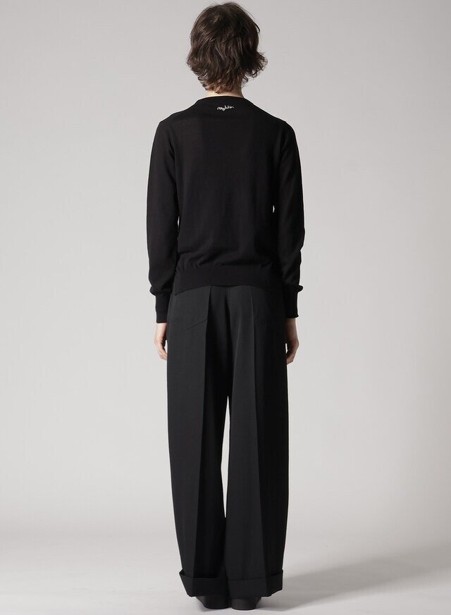 Yohji Yamamoto Hand-Embroidered Cotton Sweater — label