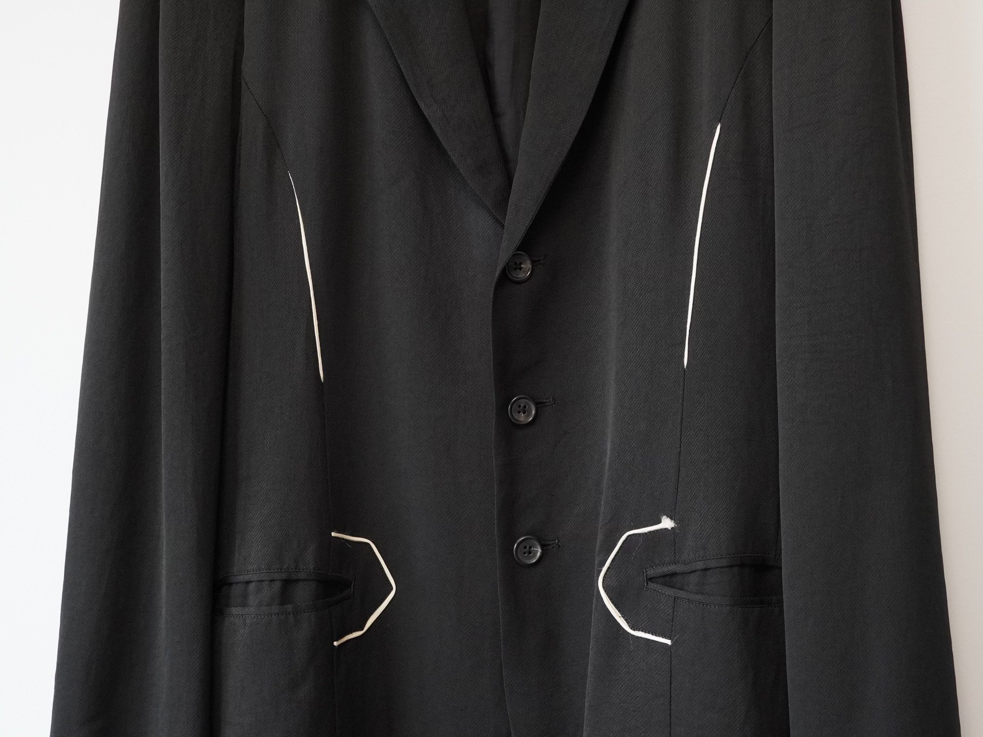 Yohji Yamamoto 97SS White Stitch Jacket — detail