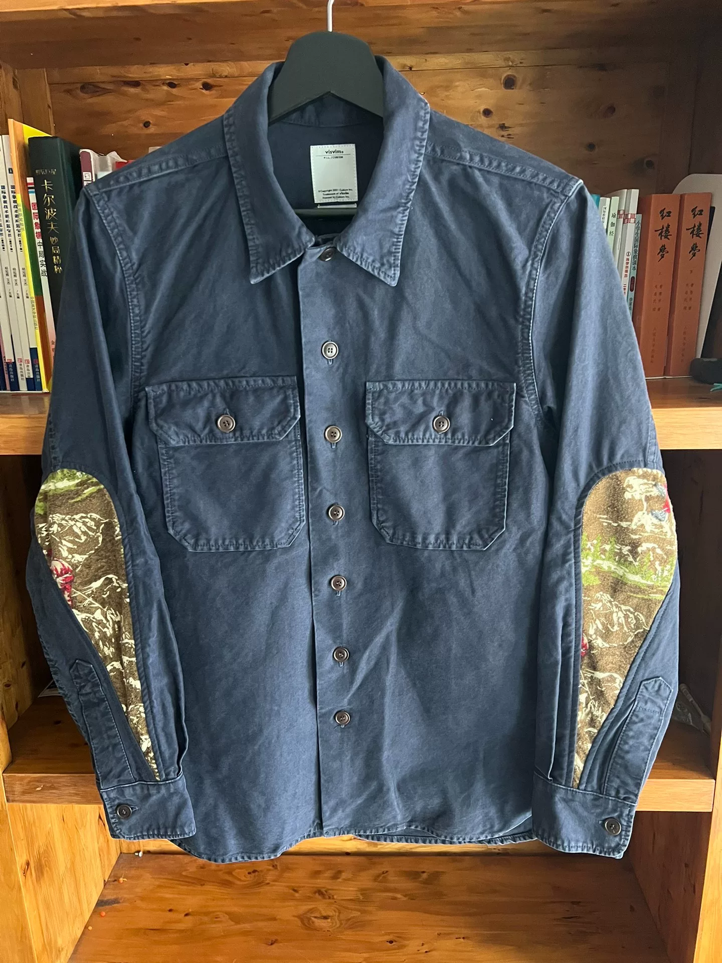 visvim 2016 Indigo Drop Shoulder Work Shirt — back