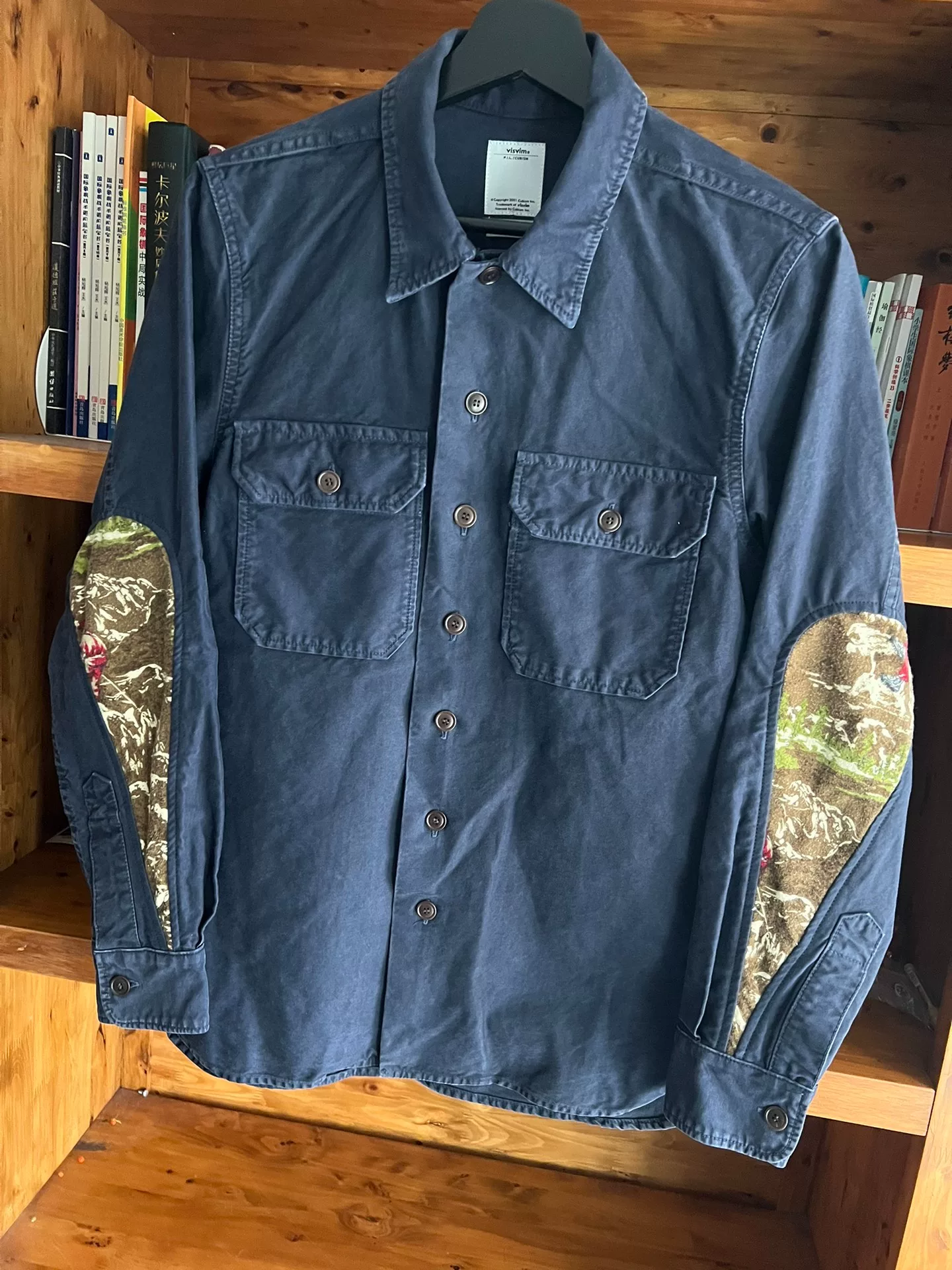 visvim 2016 Indigo Drop Shoulder Work Shirt — detail