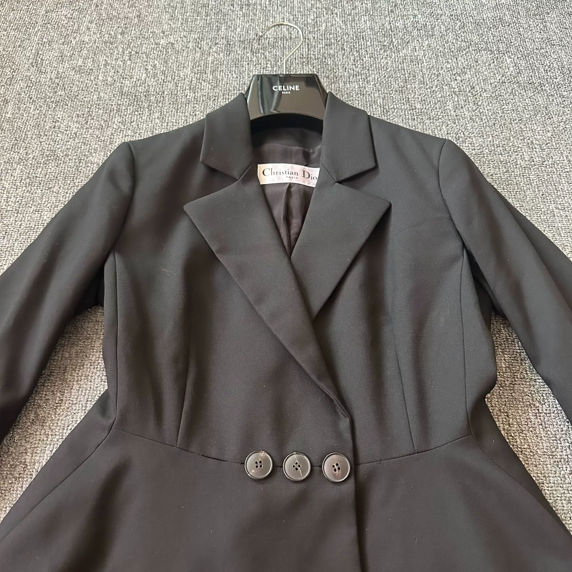 Dior Structured Waist Button Blazer — front