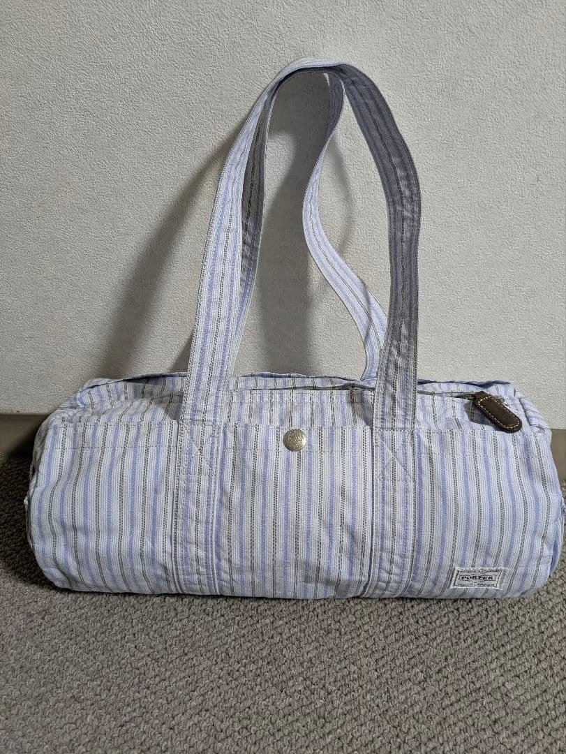 PORTER 70th Anniv White Blue Striped Mini