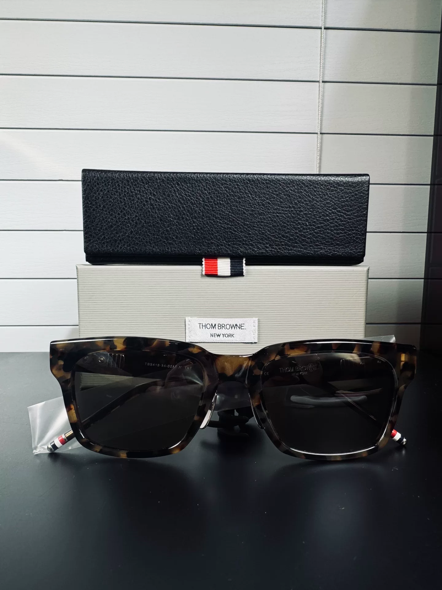 Thom Browne TBS-418 Gray Tortoiseshell Sunglasses