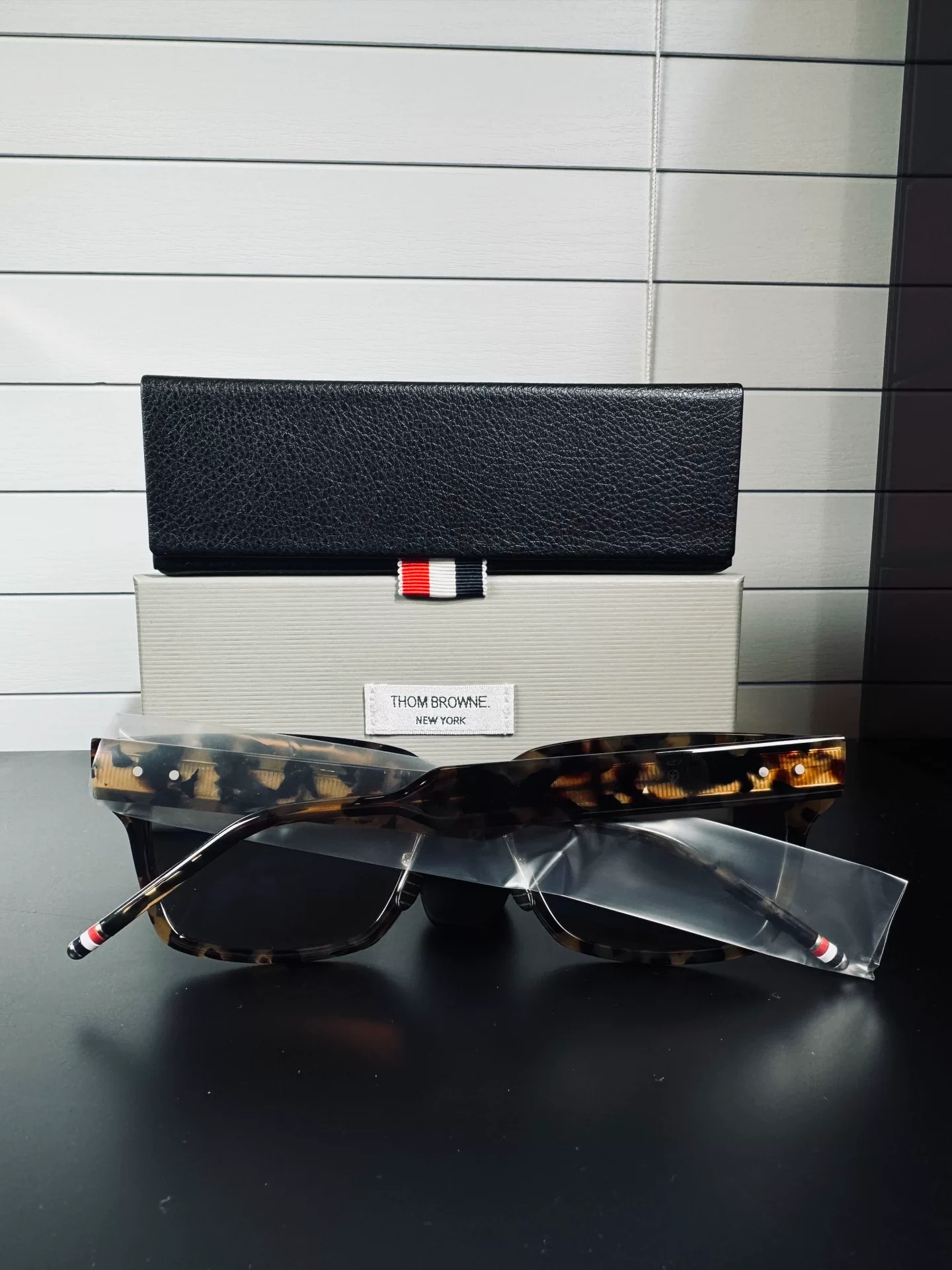 Thom Browne TBS-418 Gray Tortoiseshell Sunglasses — front