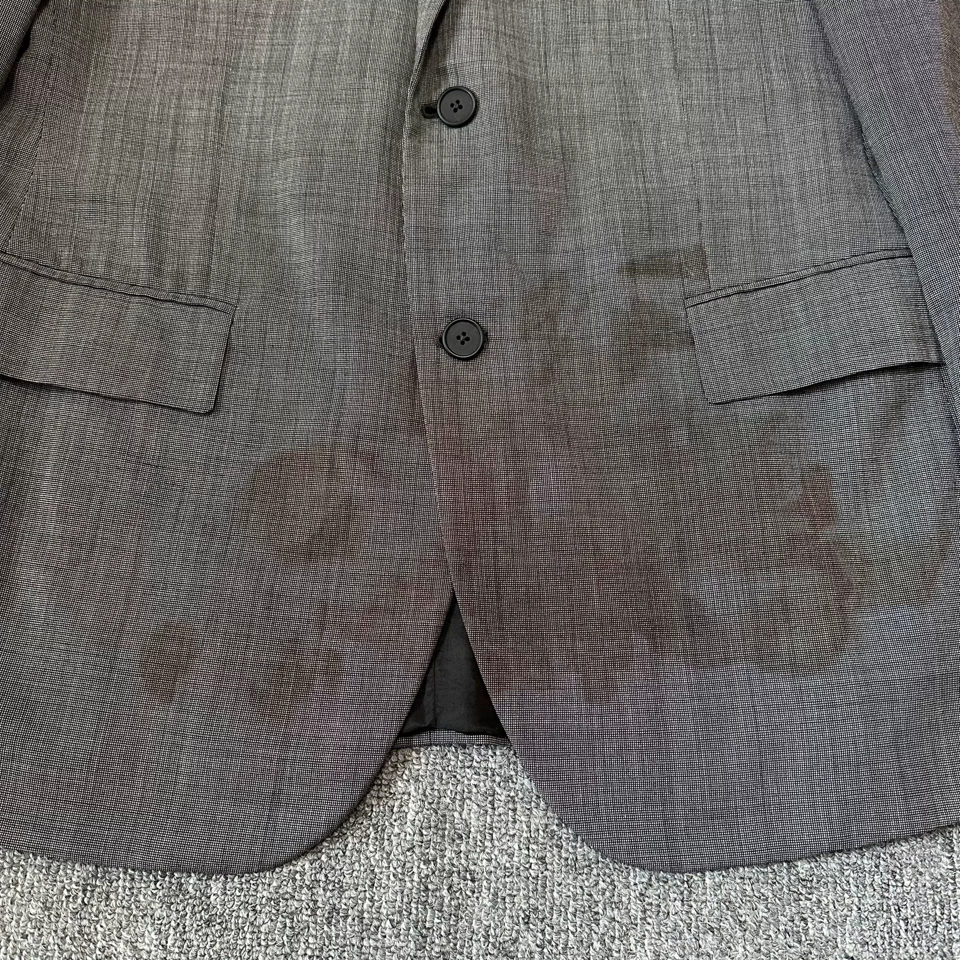 Bottega Veneta Gray Plaid Suit — back