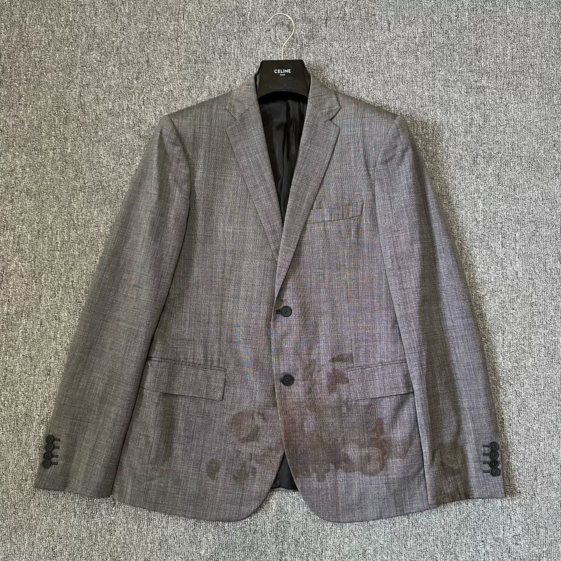 Bottega Veneta Gray Plaid Suit — front