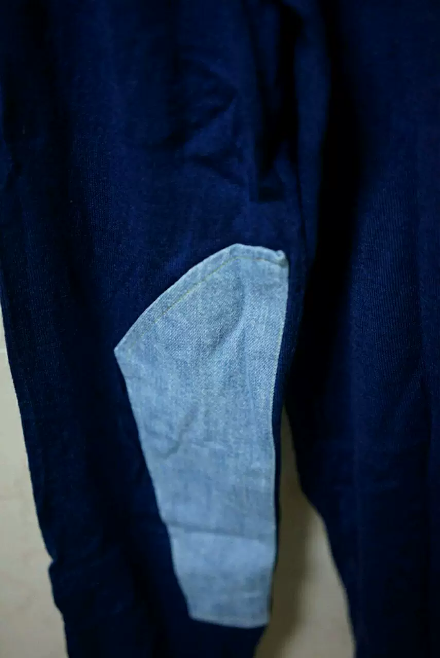 visvim selmer v-neck indigo sweater — front