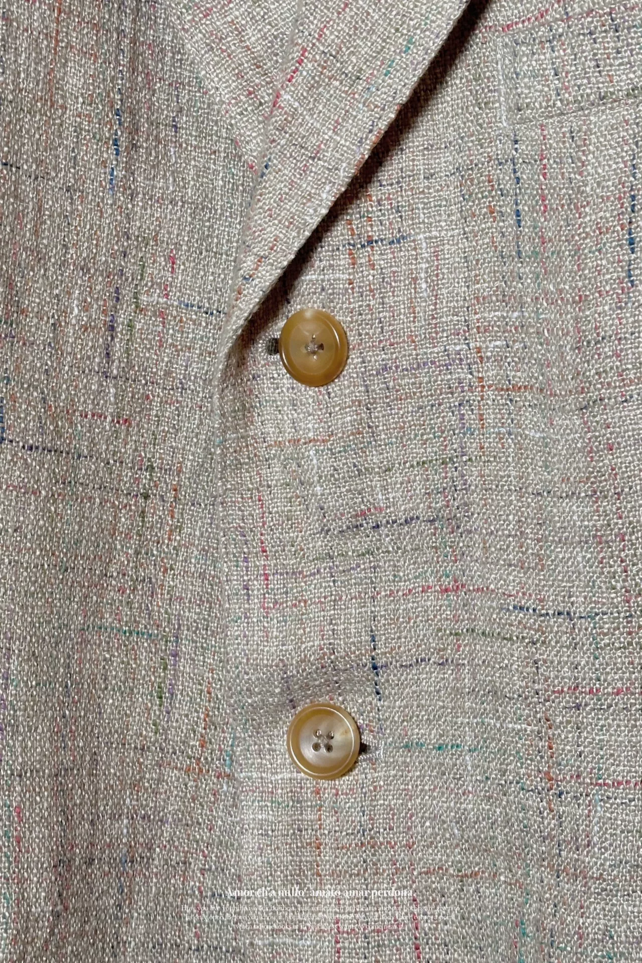 Yohji Yamamoto 11SS Tweed Linen Suit — label
