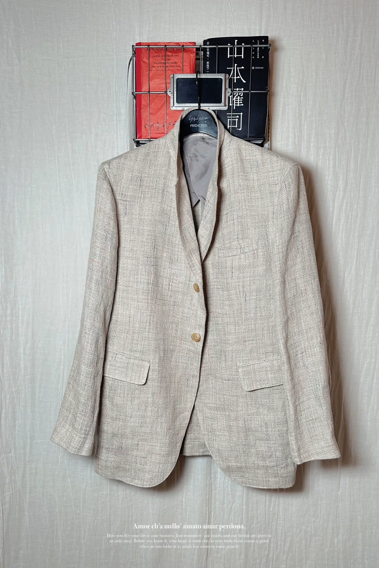 Yohji Yamamoto 11SS Tweed Linen Suit — front