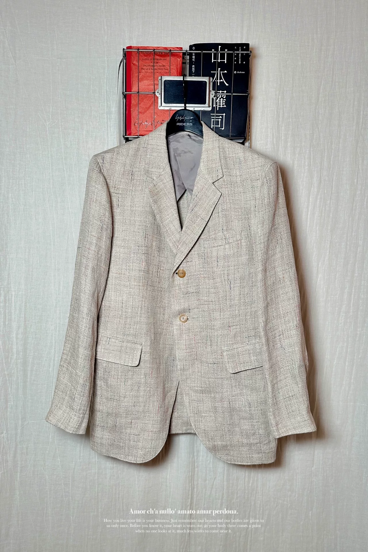 Yohji Yamamoto 11SS Tweed Linen Suit — back