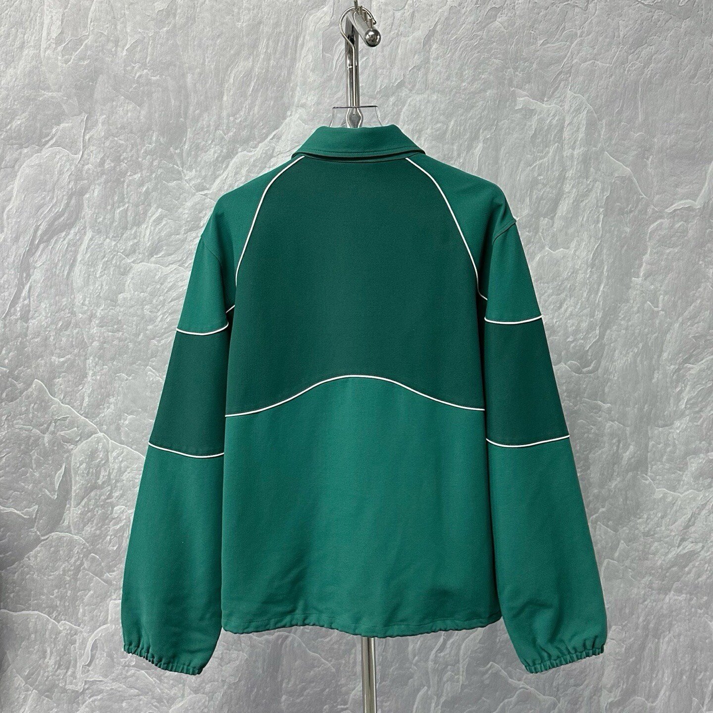Louis Vuitton Green Embroidered Logo Jacket — back