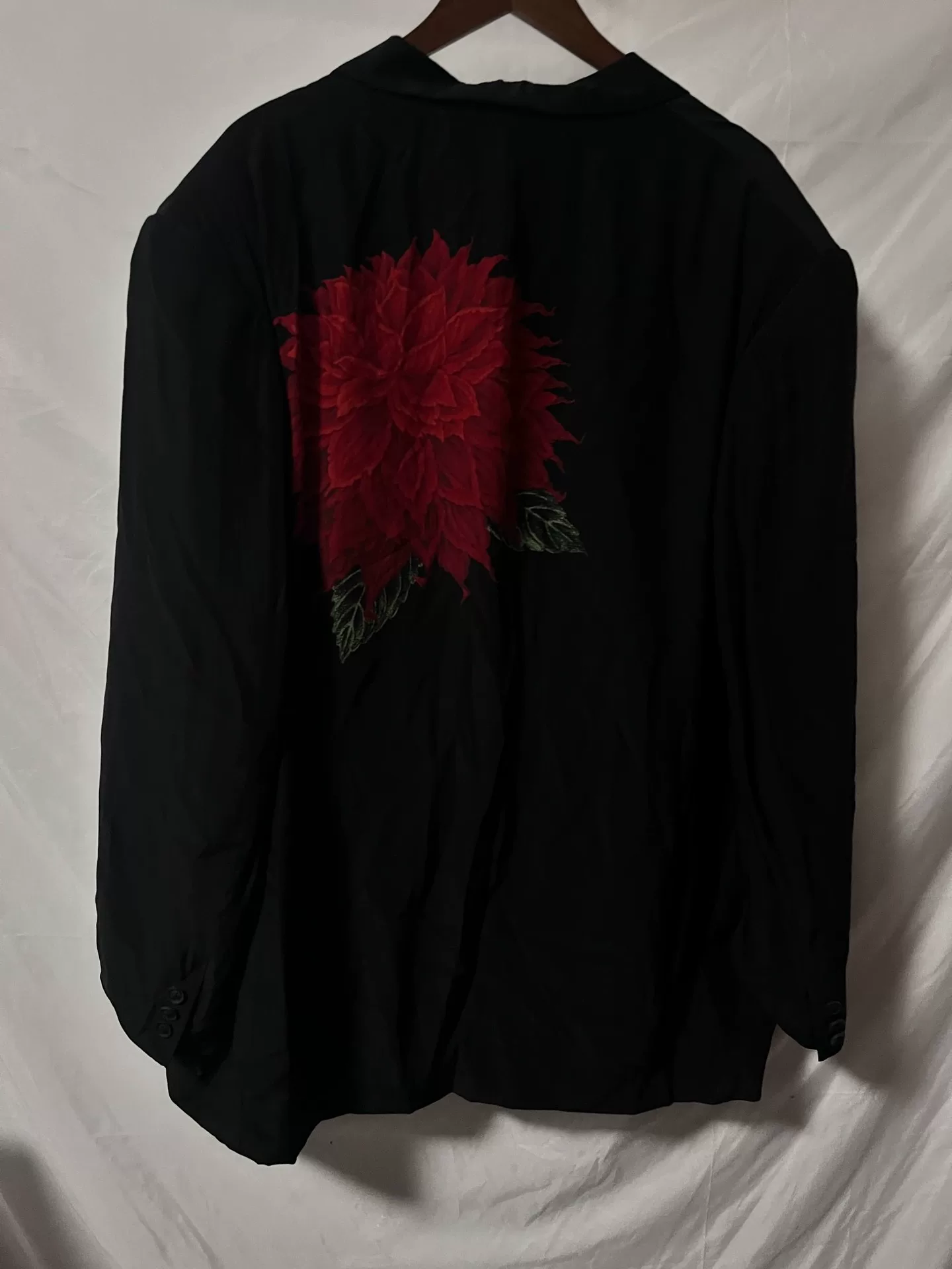 Yohji Yamamoto 22ss Dahlia Silk Blazer — detail