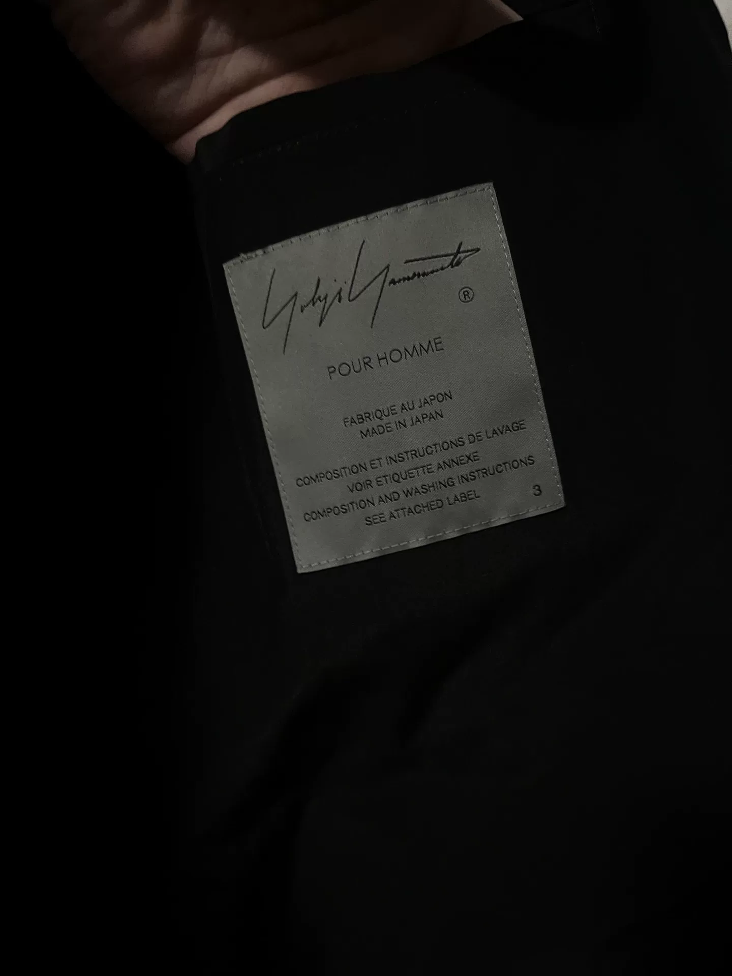 Yohji Yamamoto 22ss Dahlia Silk Blazer — label